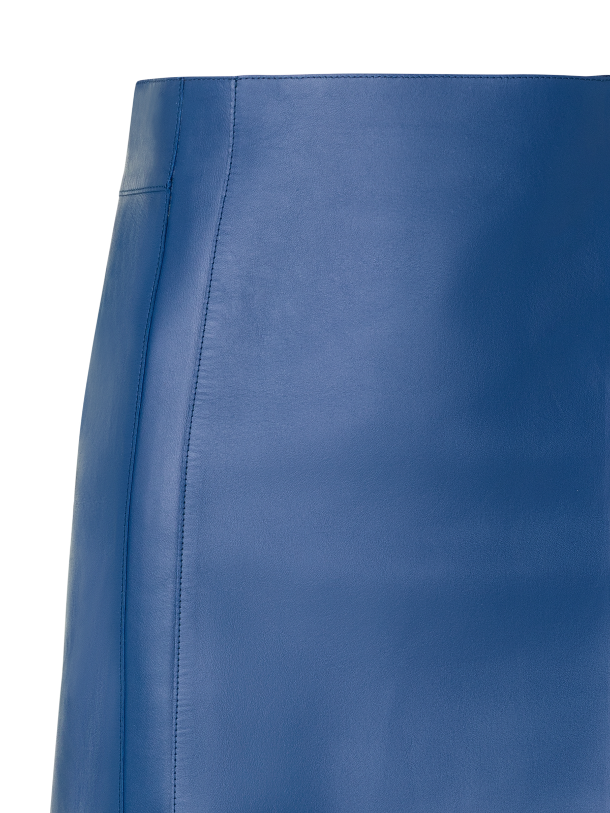 Designer Kurzer Lederrock - Blau