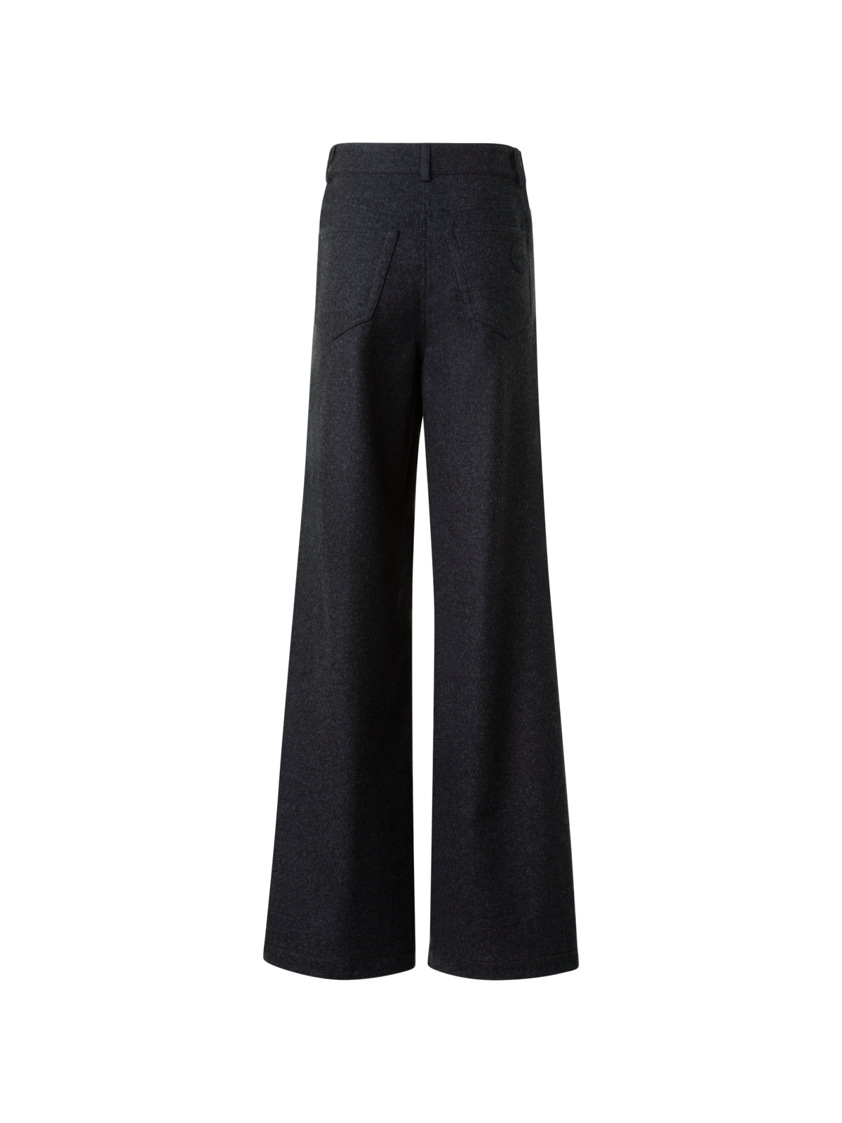 Designer Weite winterliche Wollflanell Hose - Grau