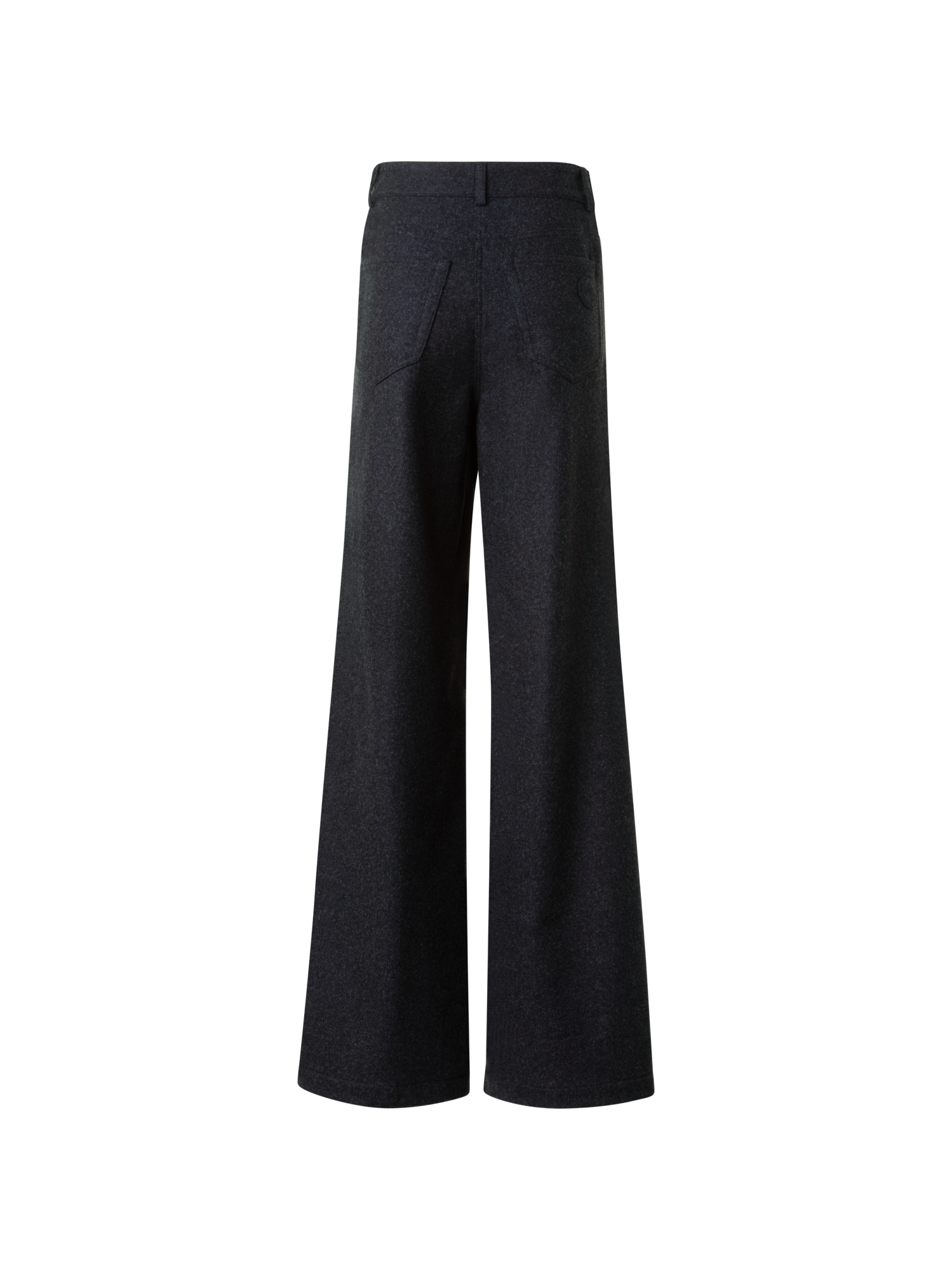Designer Weite winterliche Wollflanell Hose - Grau