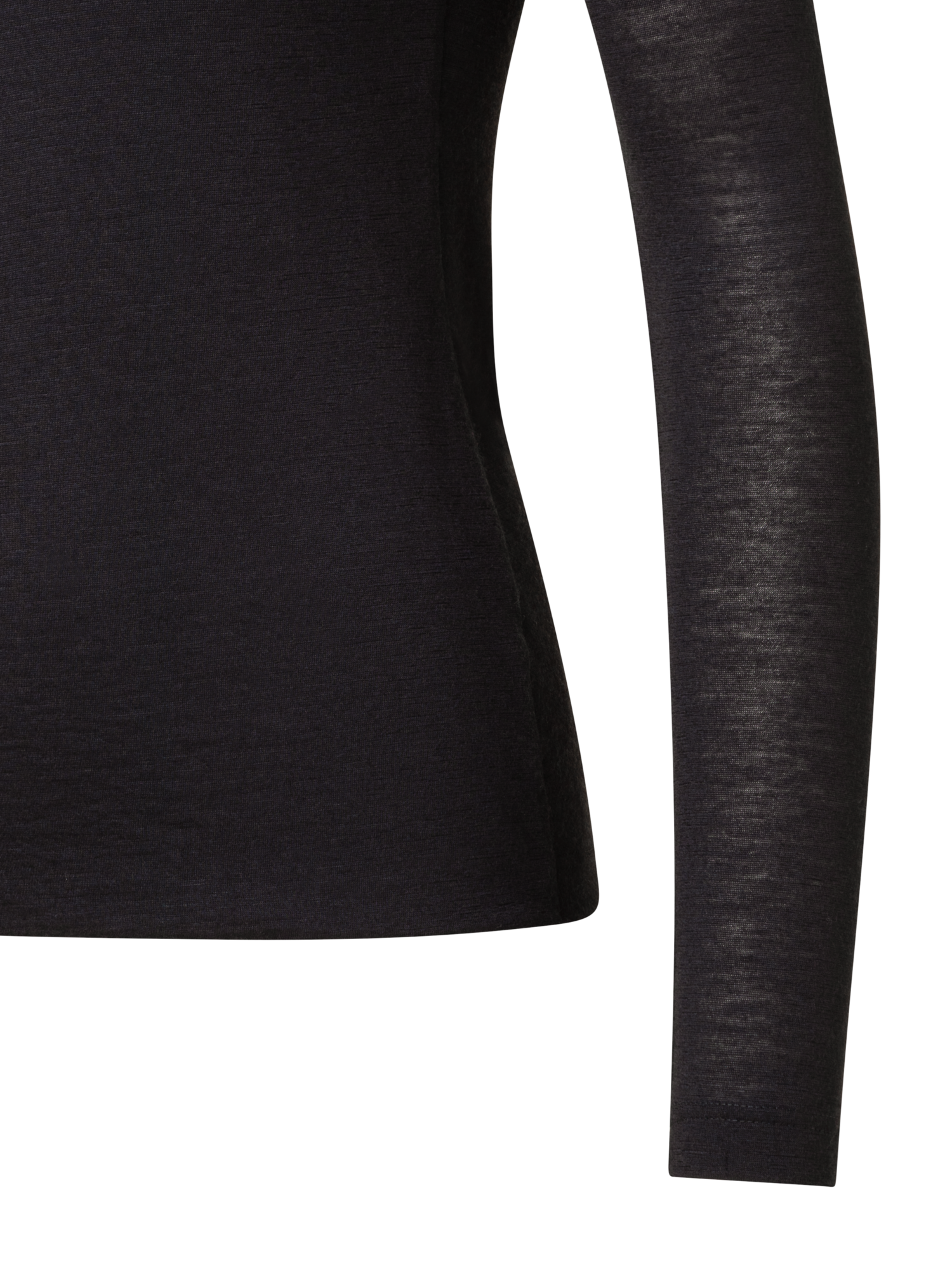 Designer Shirt aus Kaschmir-Seiden-Jersey - Schwarz