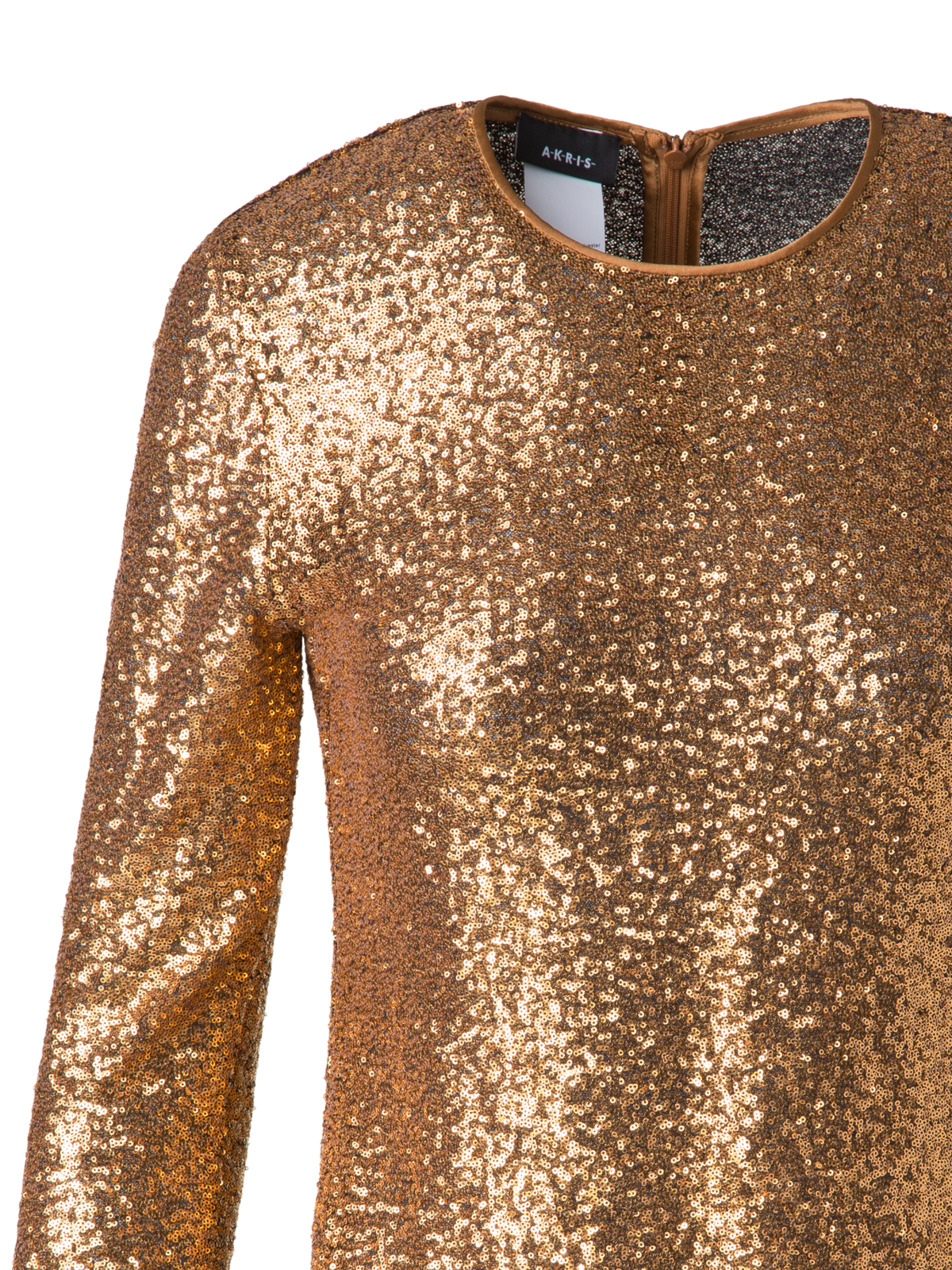 Designer Pailletten-Jersey-Top - Gold
