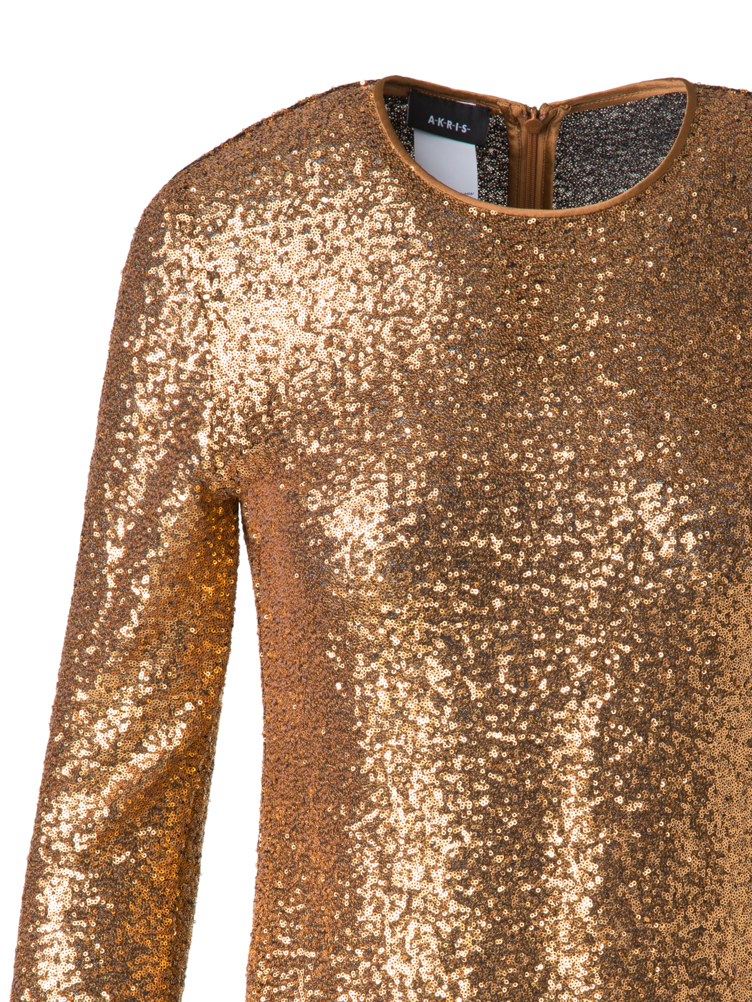 Designer Pailletten-Jersey-Top - Gold