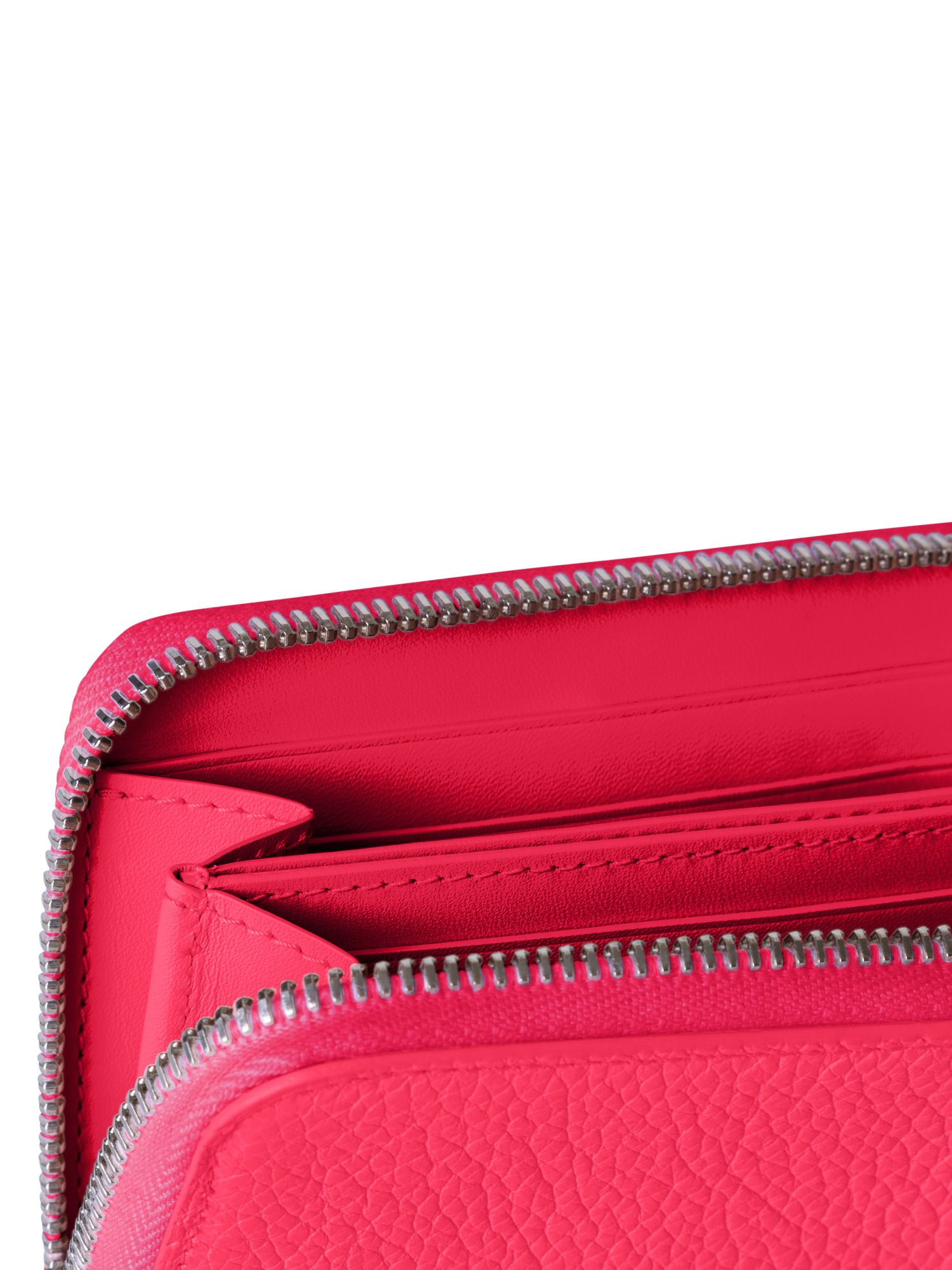 Designer Small Zip Around Wallet - Blau - Beige - Rot - Rosa