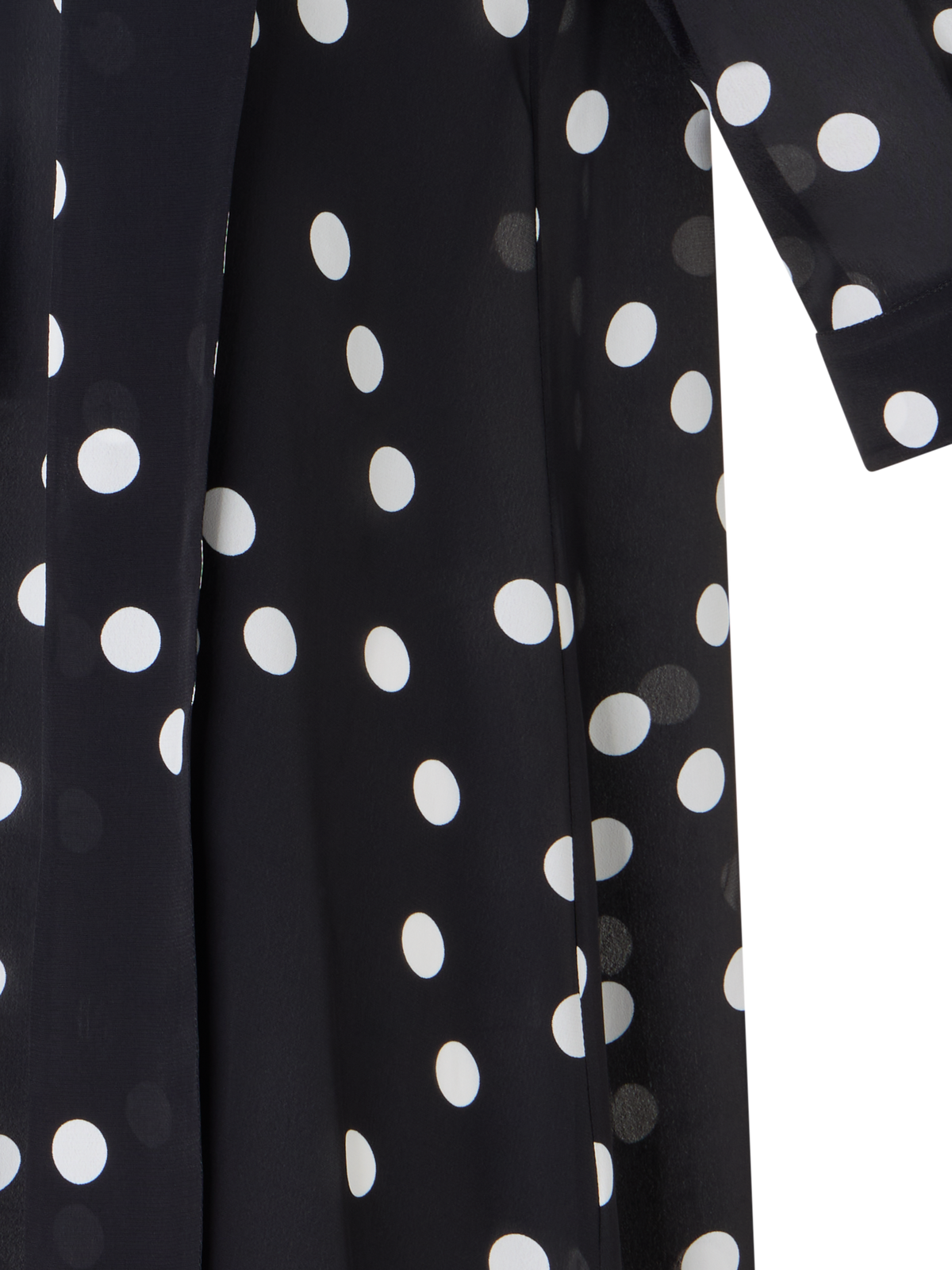 Designer Bluse aus Viskose-Seiden-Krepp - Schwarz