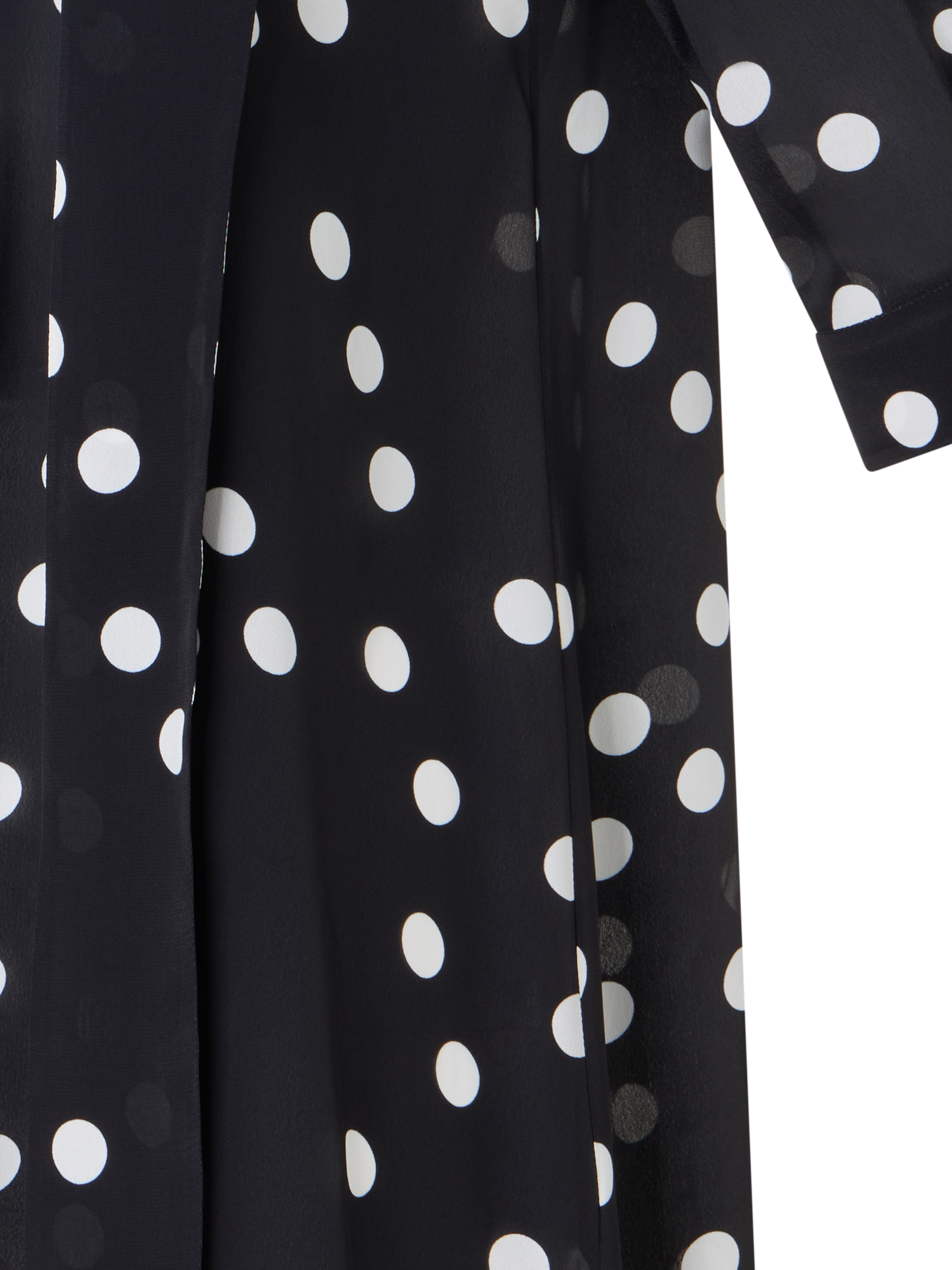 Designer Bluse aus Viskose-Seiden-Krepp - Schwarz