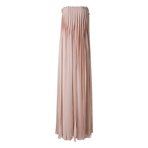 Langes Seiden-Abendkleid mit Korsage