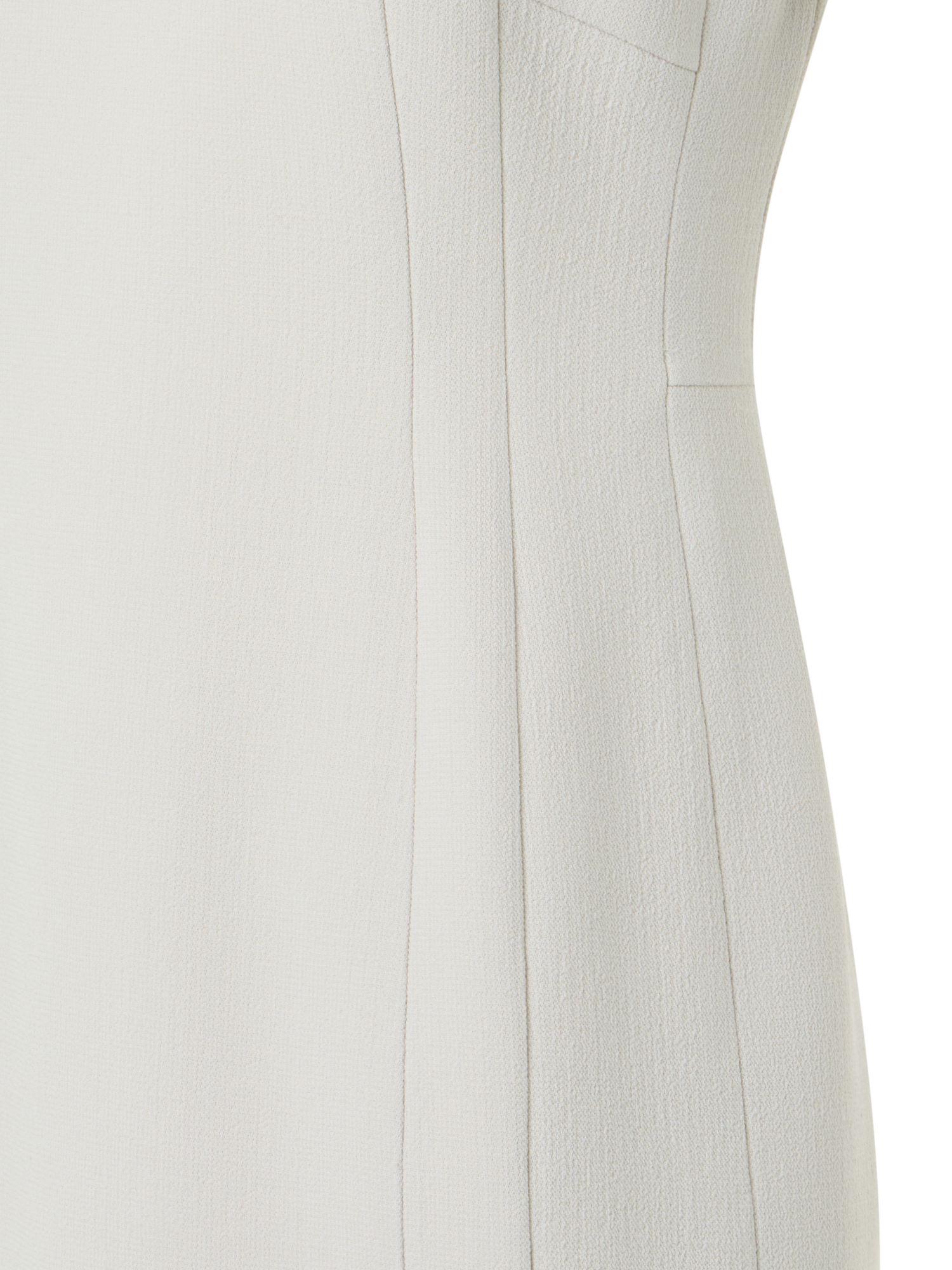 Designer Doubleface-Etuikleid aus Wollkrepp - Ecru