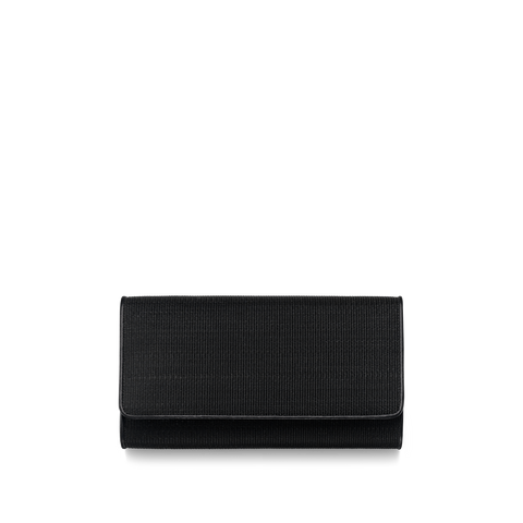 Long Over Flap Wallet in Horshair