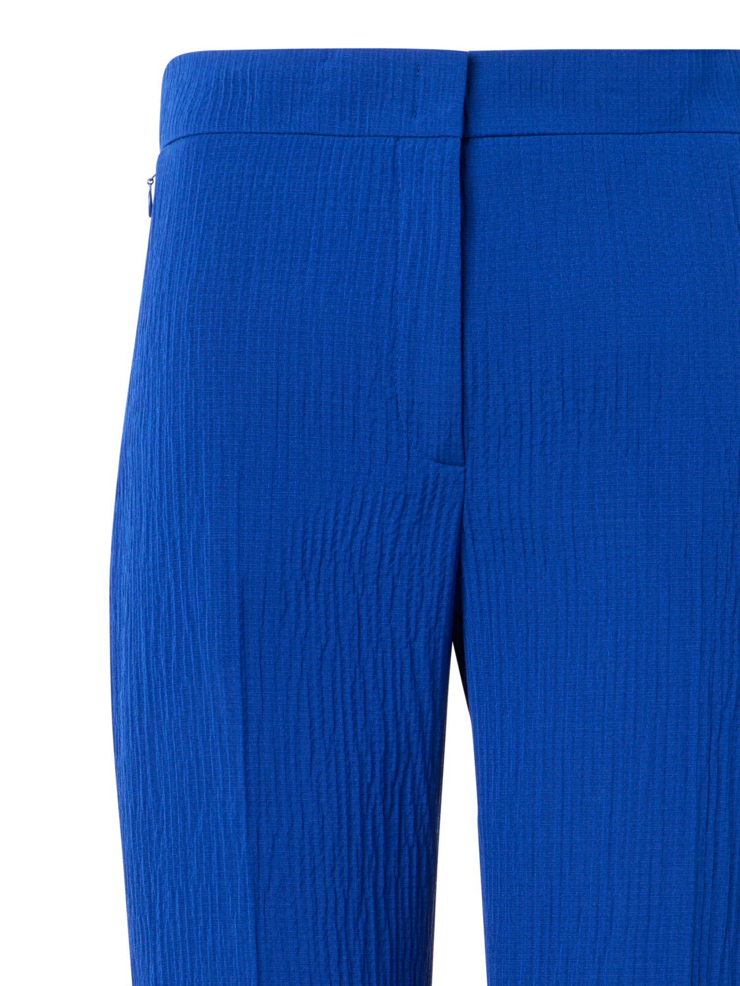 Designer Carl gerade Hose aus strukturierter Baumwollseide - Blau