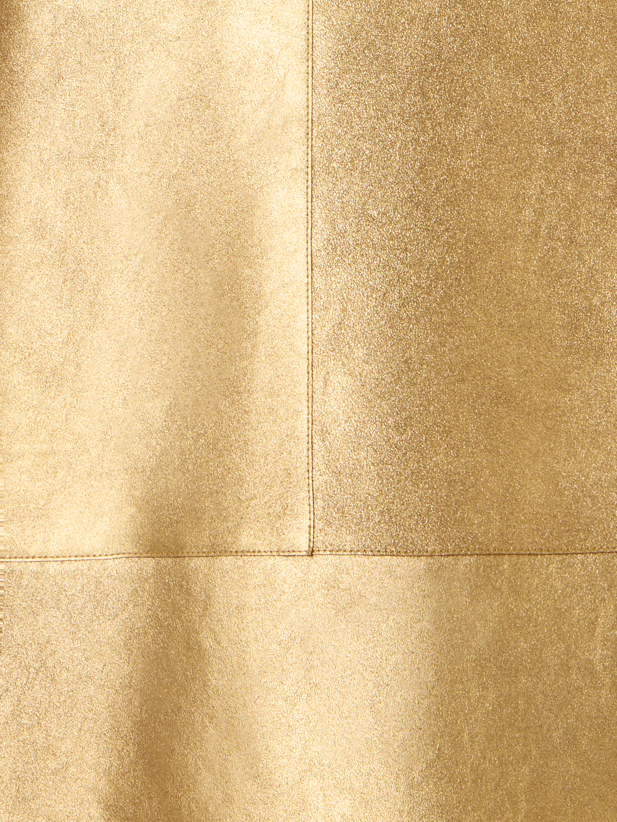 Designer Bustier-Robe aus Lamé-Leder mit Drapierung vorne - Gold
