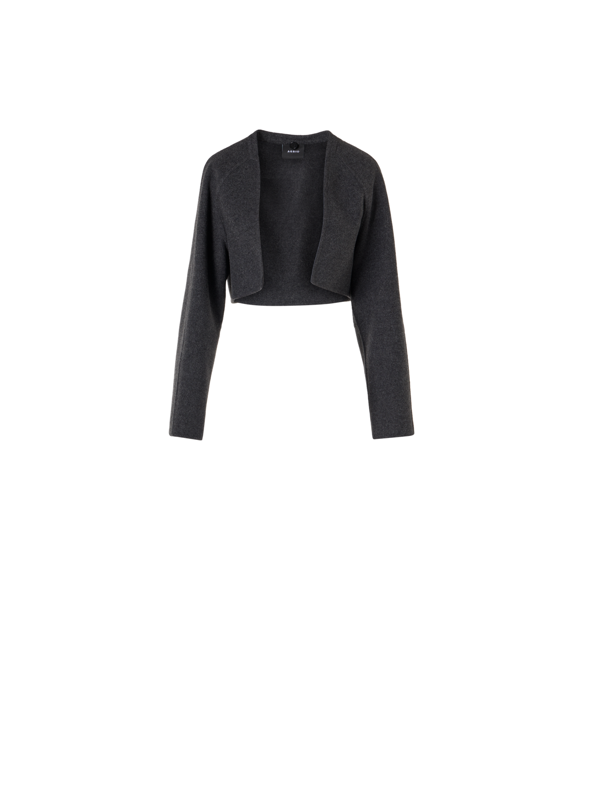 Designer Duo Mantel aus Filzwolle mit abnehmbarem Bolero - Grau