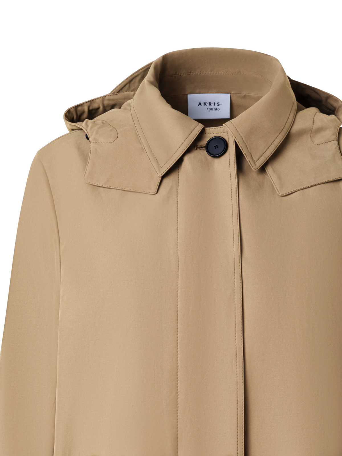 Designer Wasserabweisender Parka mit abnehmbarer Kapuze - Braun
