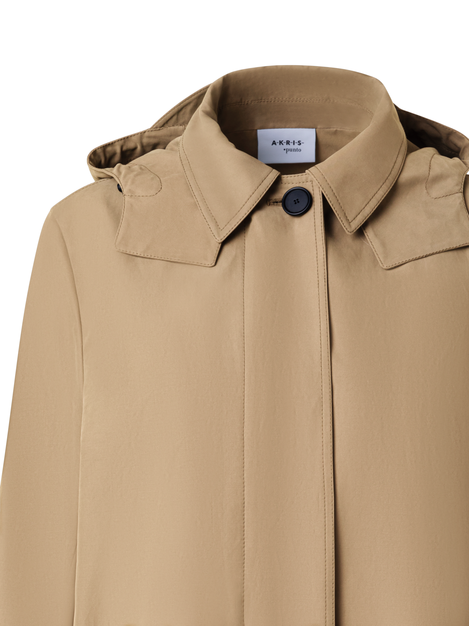 Designer Wasserabweisender Parka mit abnehmbarer Kapuze - Braun