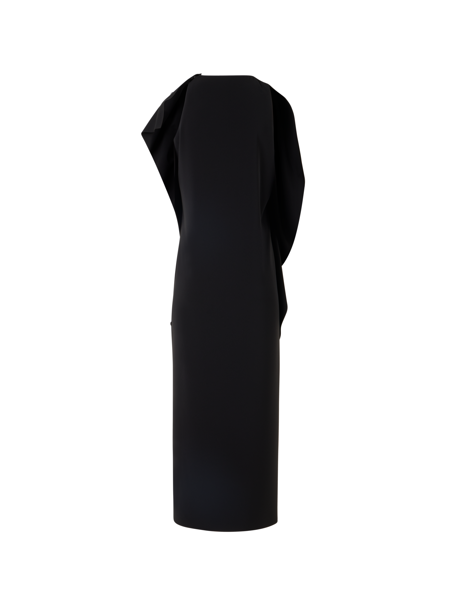 Designer Ärmelloses Midi-Kleid mit Papercut Flower Applikation - Schwarz