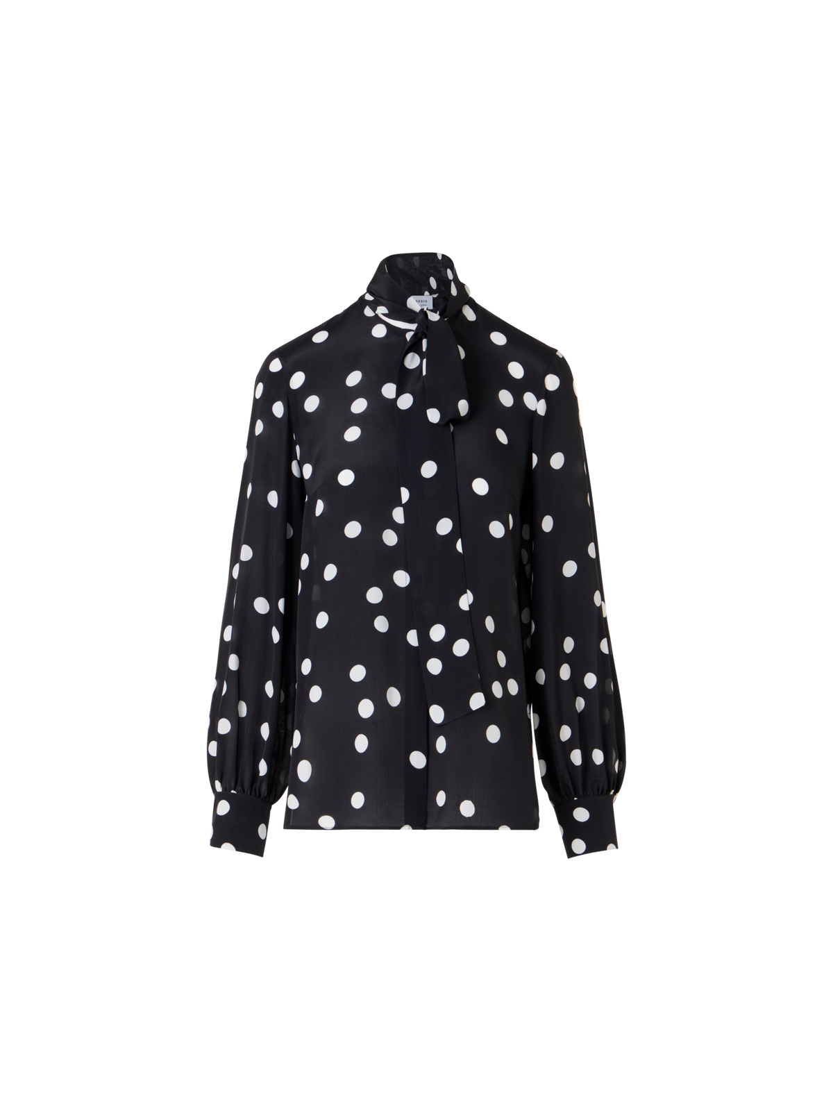 Designer Bluse aus Viskose-Georgette - Schwarz
