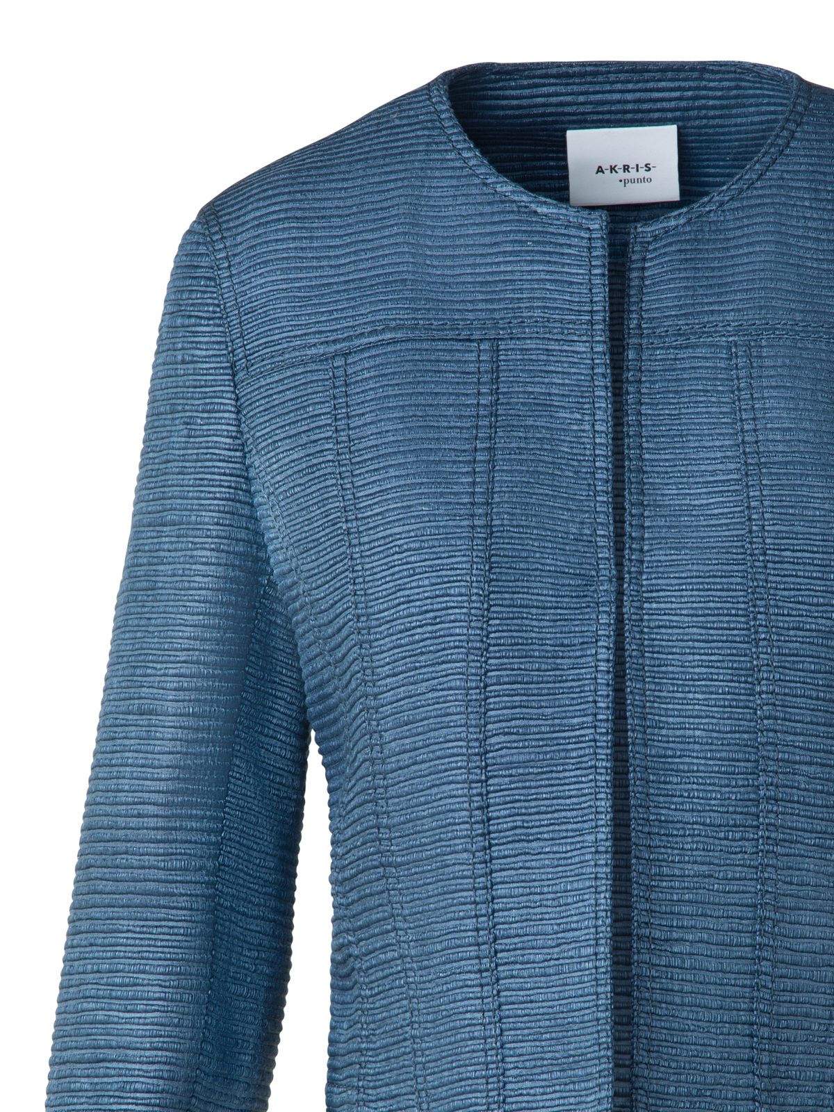 Designer Kurze Jacke aus indischer Seide Ottoman - Blau