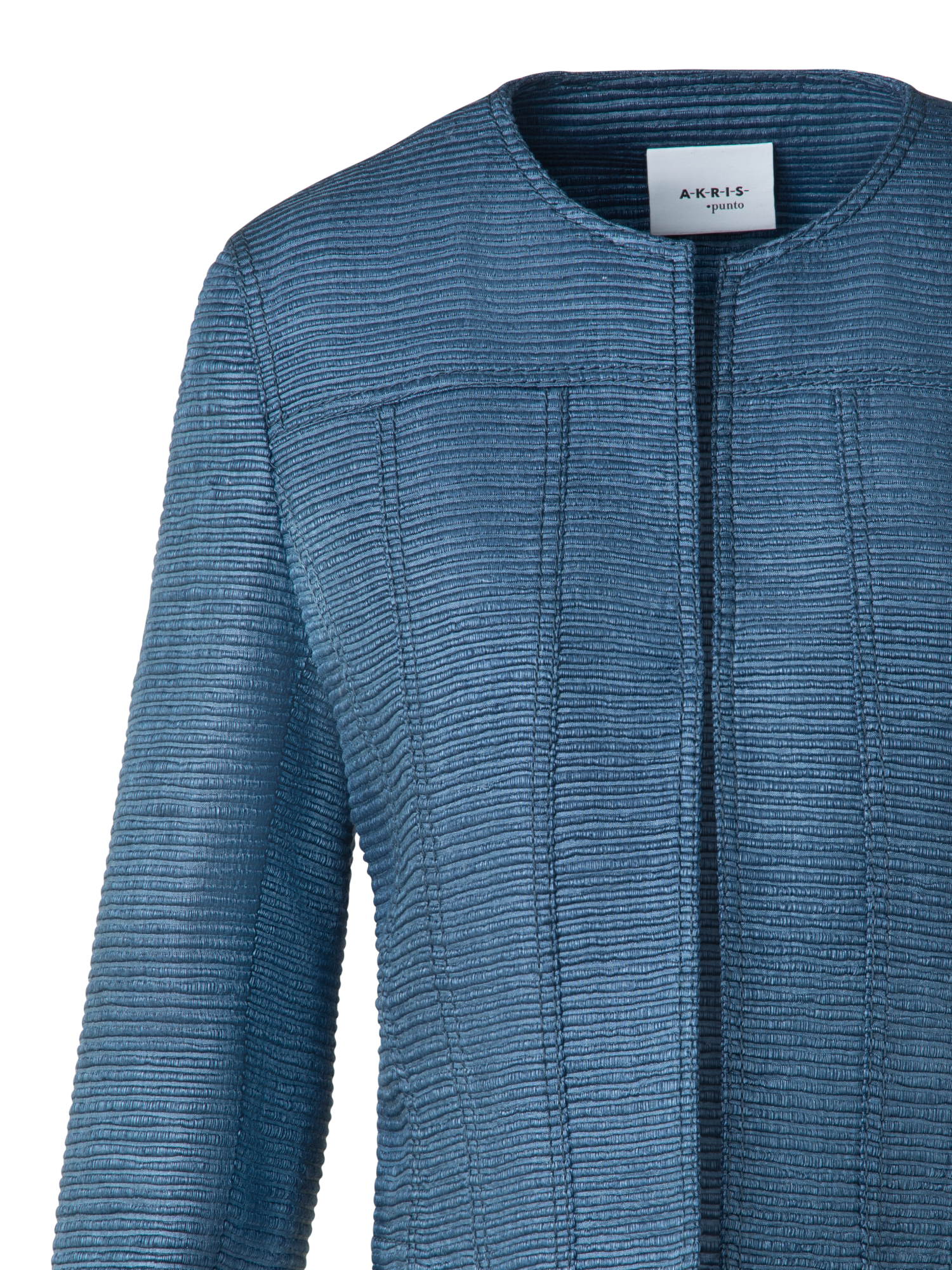 Designer Kurze Jacke aus indischer Seide Ottoman - Blau
