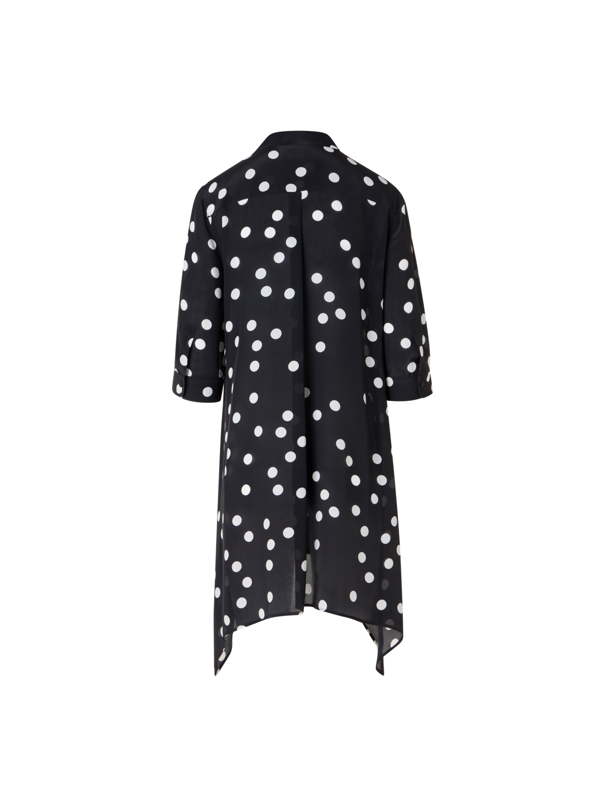 Designer Bluse aus Viskose-Seiden-Krepp - Schwarz