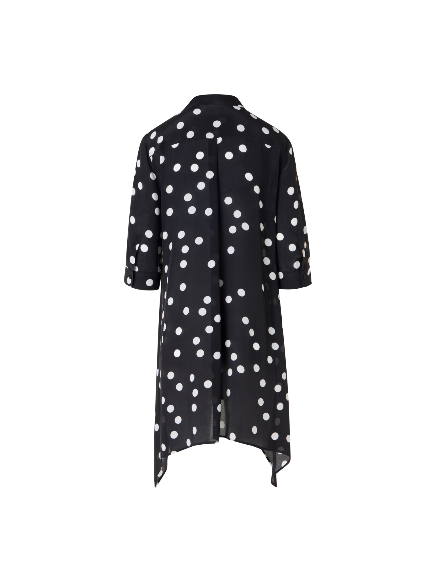 Designer Bluse aus Viskose-Seiden-Krepp - Schwarz