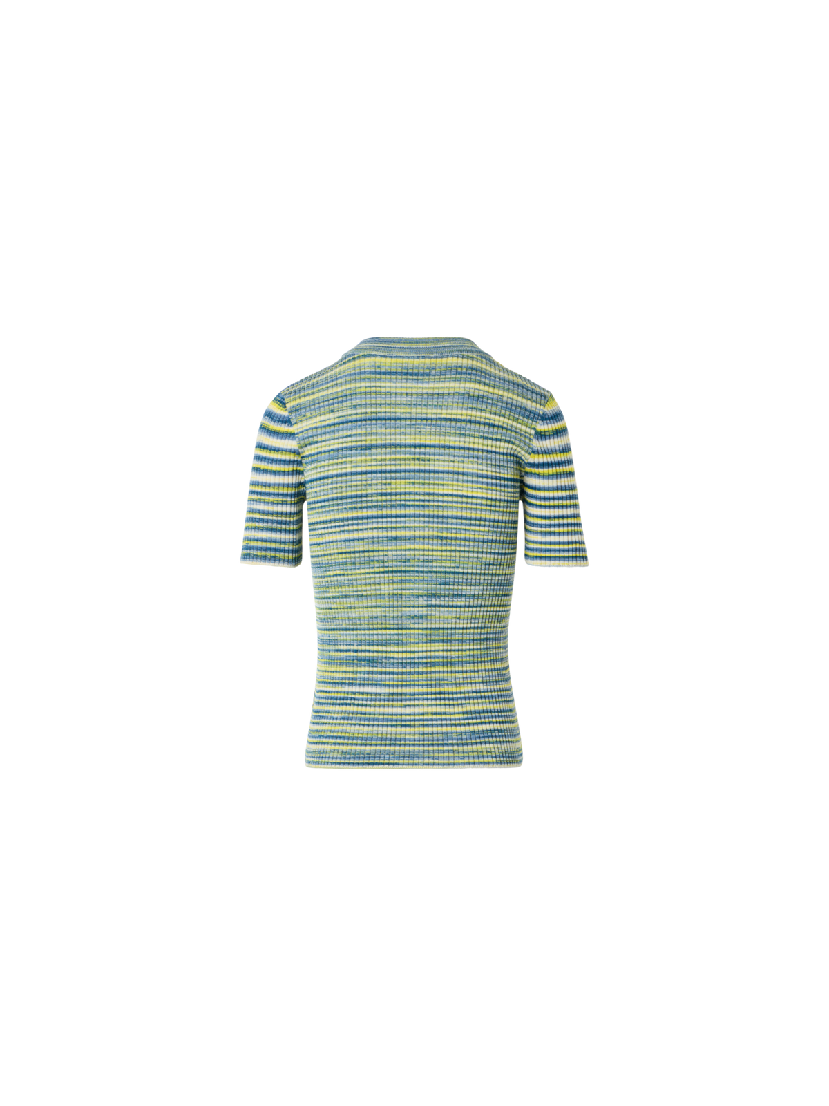 Designer Tailliertes Space-Dye-Merinowolle-Rippstrick-Top - Bunt