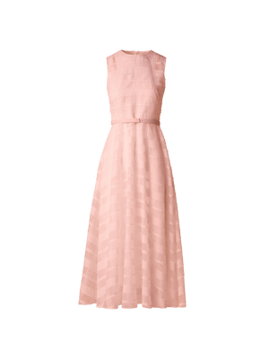 Designer Fit-and-Flare Midikleid aus Baumwollorganza - Rosa