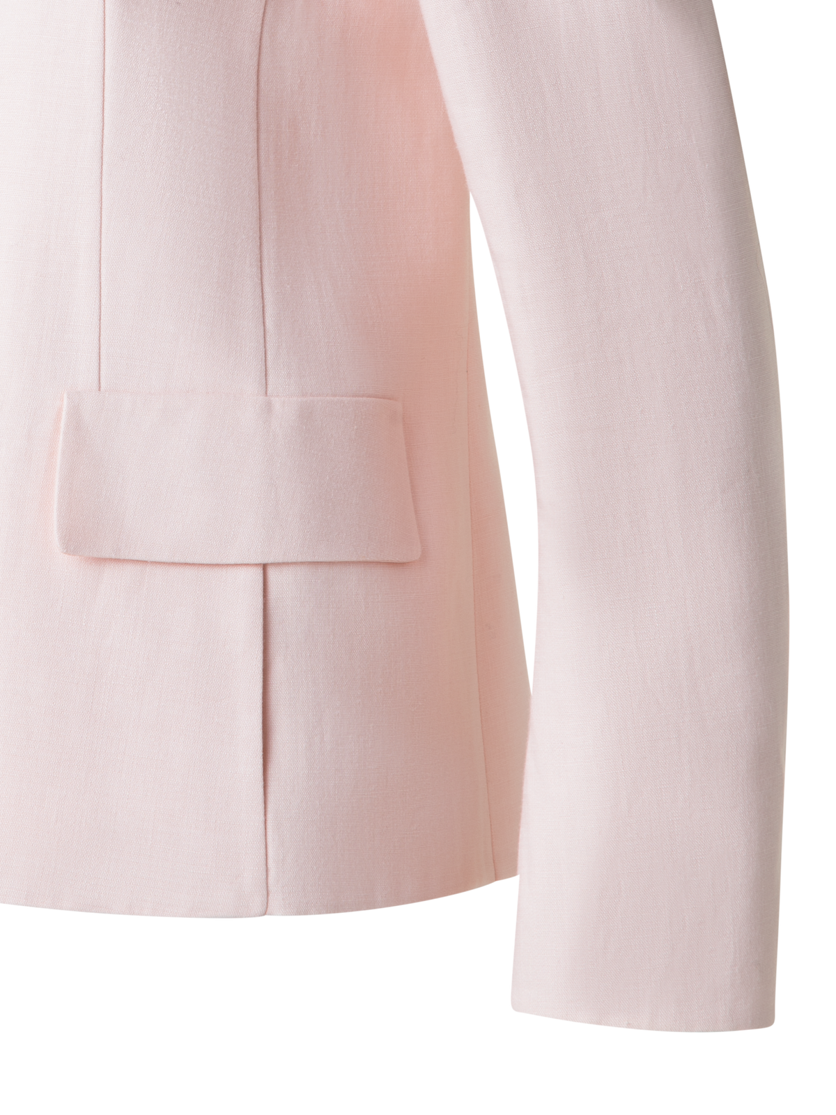 Designer Zweireihiger Blazer aus Leinen-Doubleface - Rosa