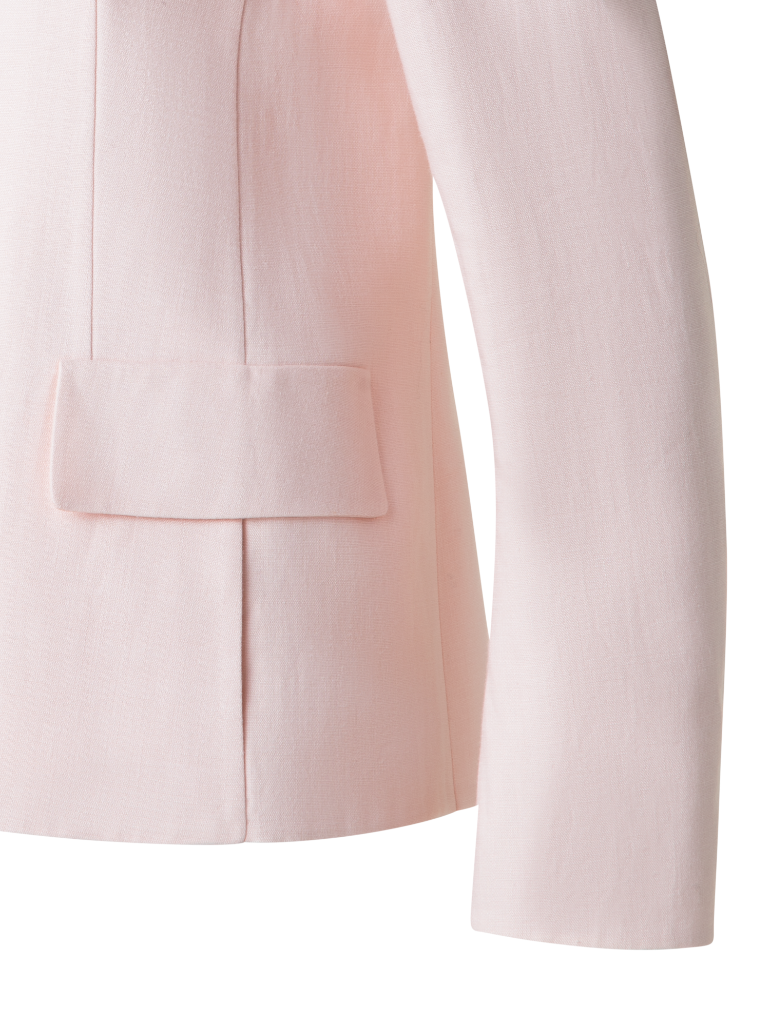 Designer Zweireihiger Blazer aus Leinen-Doubleface - Rosa