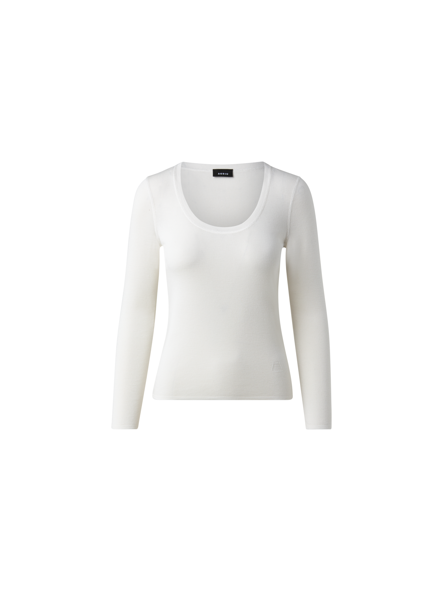 Designer Kaschmir-Seiden-Pullover mit Rundhalsausschnitt
