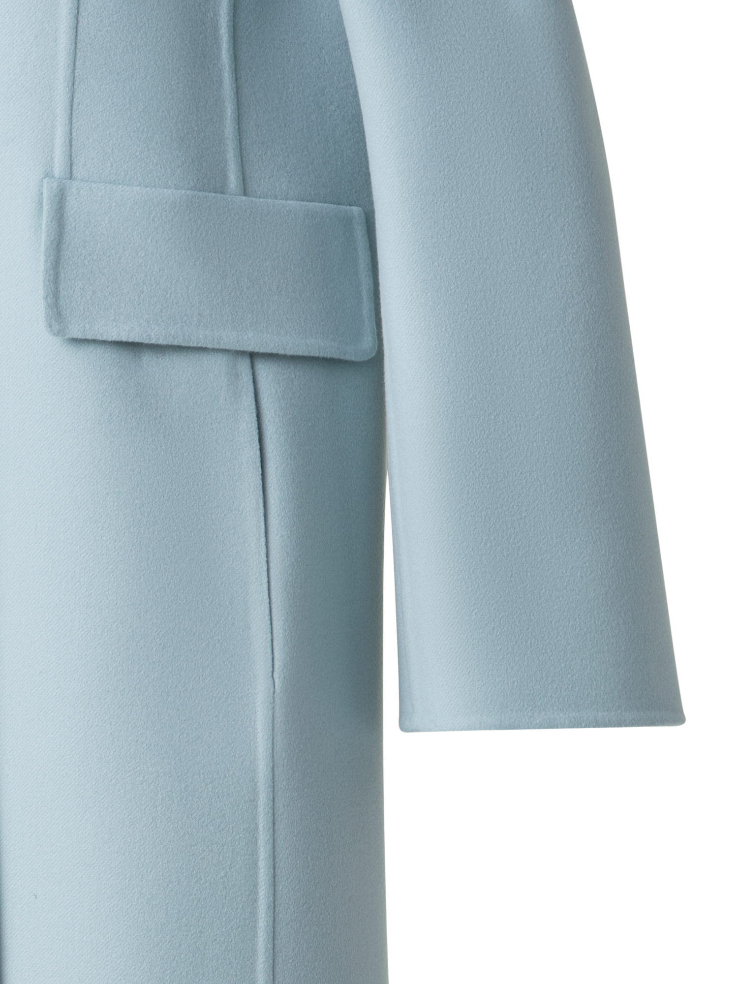 Designer Zweireihiger Mantel aus Kaschmir-Doubleface - Blau
