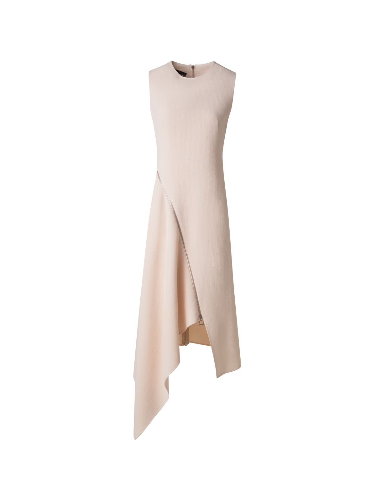 Designer Asymmetrisches Kleid aus Woll-Doubleface - Rosa