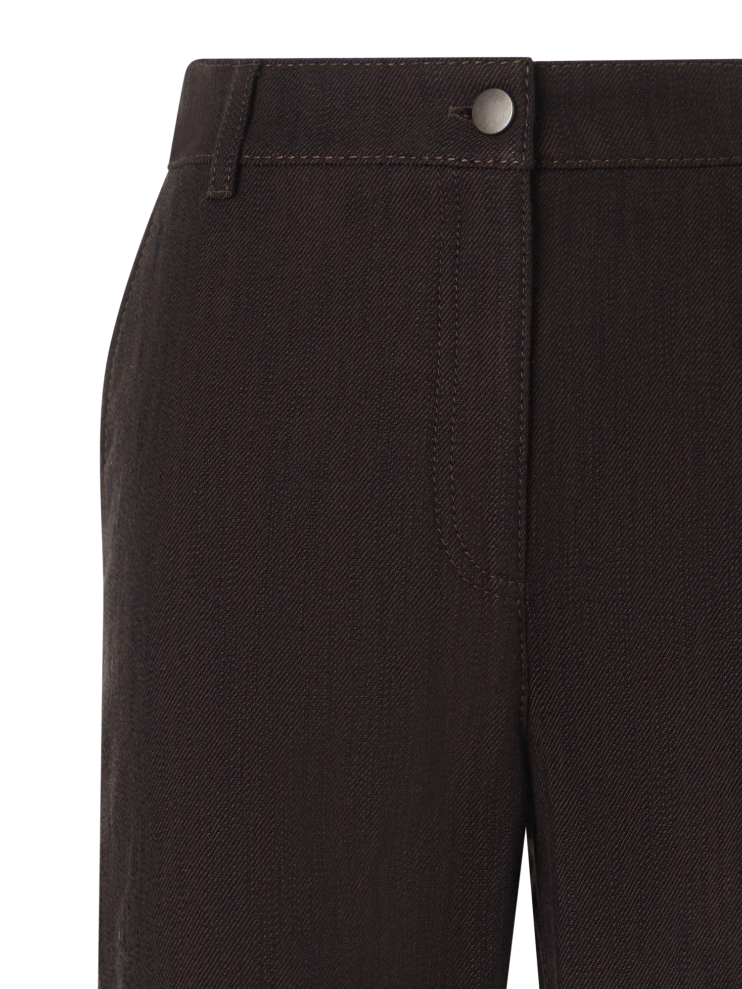 Designer Bootcut Hose aus Baumwoll-Stretch-Denim - Braun