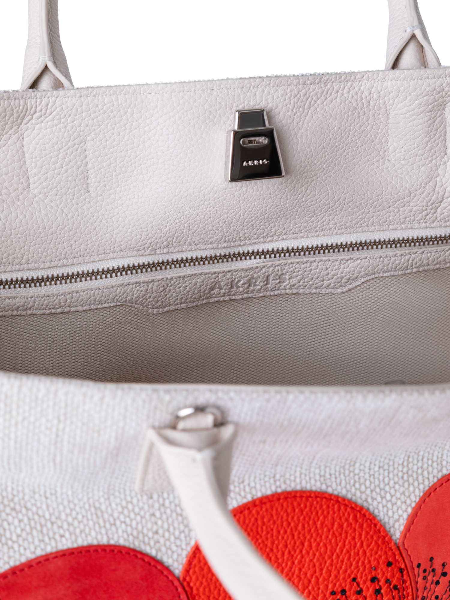 Designer Ai Medium Top Handle Tote - Bunt - Rot