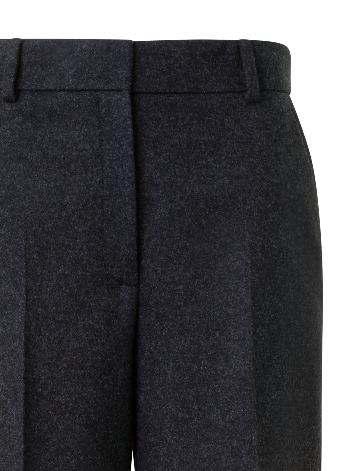 Designer Weite Wollflanell Hose gerade geschnitten - Grau