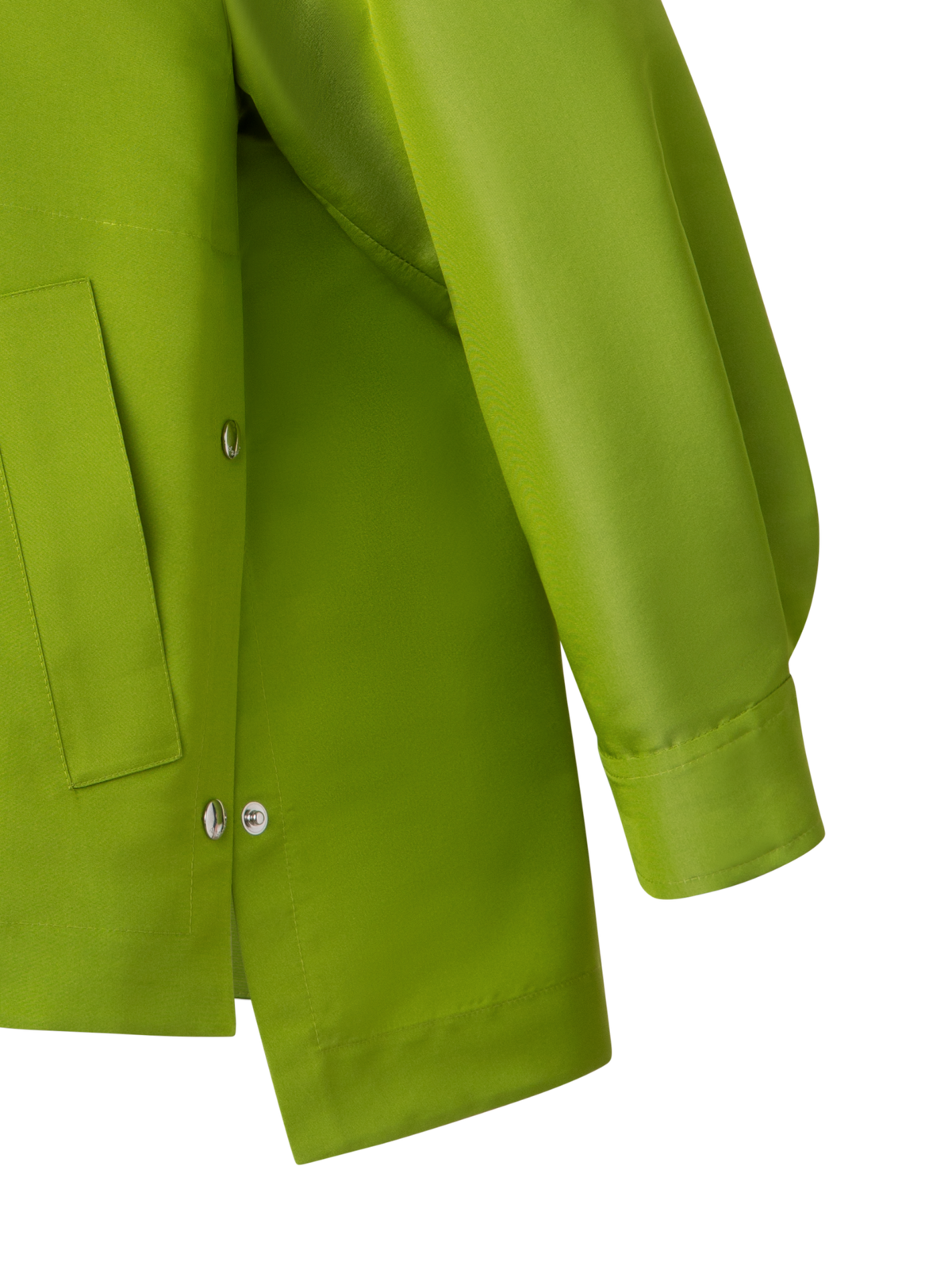 Designer Wasserfester Oversize-Seiden-Parka - Grün