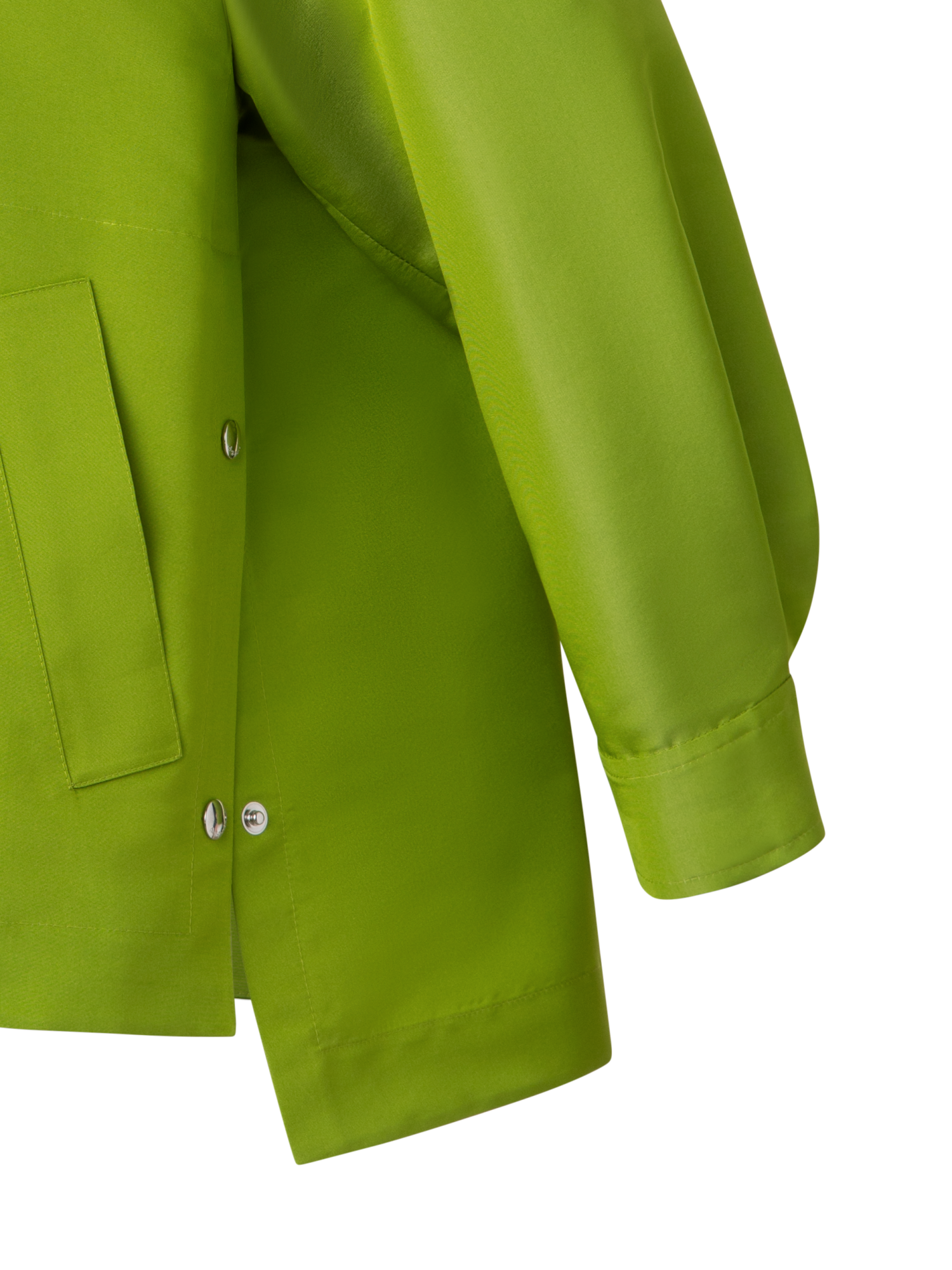 Designer Wasserfester Oversize-Seiden-Parka - Grün