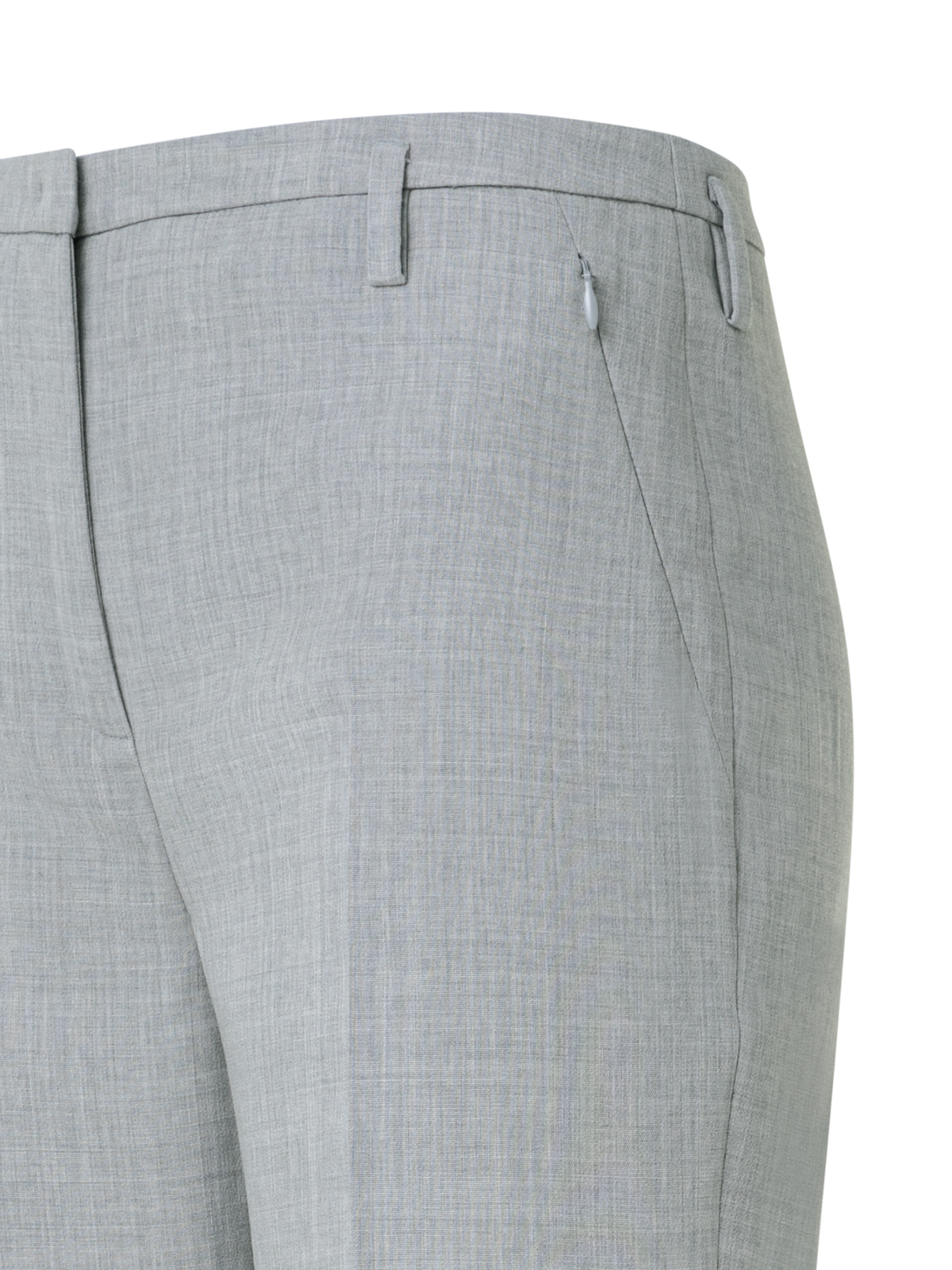 Designer Bootcut Hose aus Woll-Doubleface - Grau