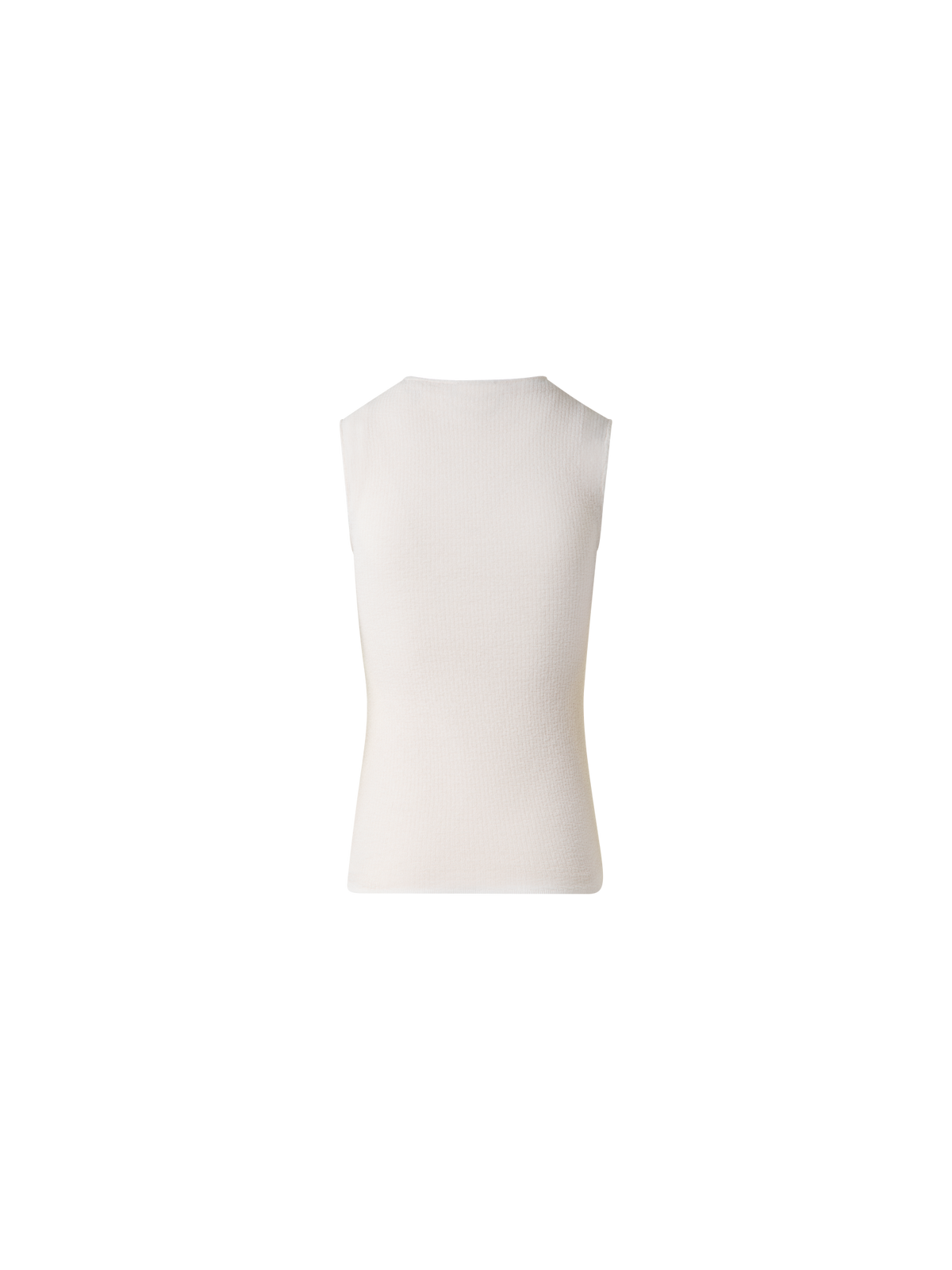 Designer Stricktop aus halbtransparenter Baumwolle - Beige