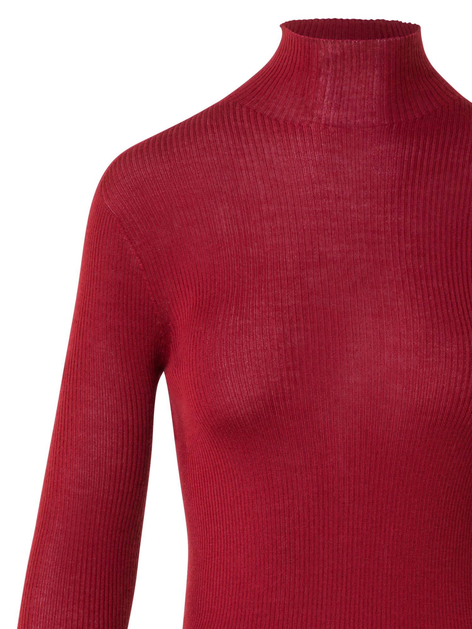 Designer Feinstrickpullover aus Kaschmir-Seide - Rot