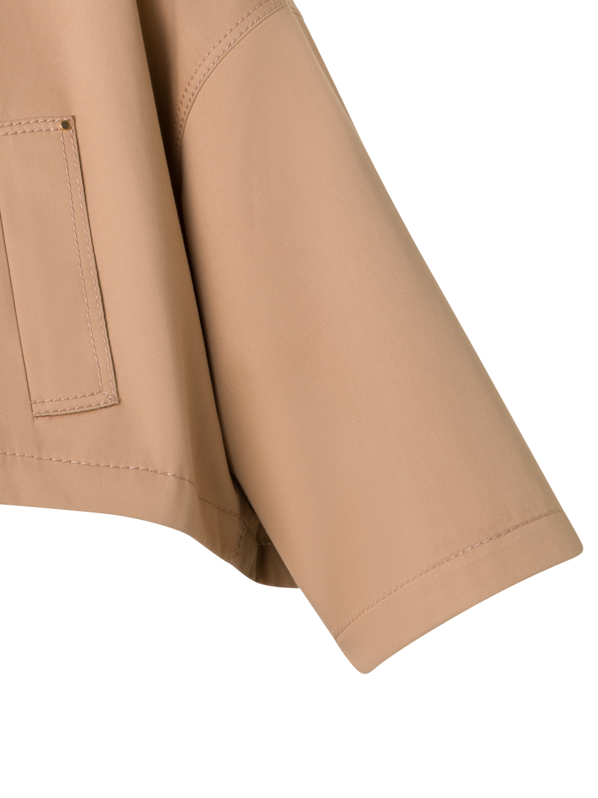 Designer Wasserabweisende Jacke aus Baumwoll-Gabardine - Beige