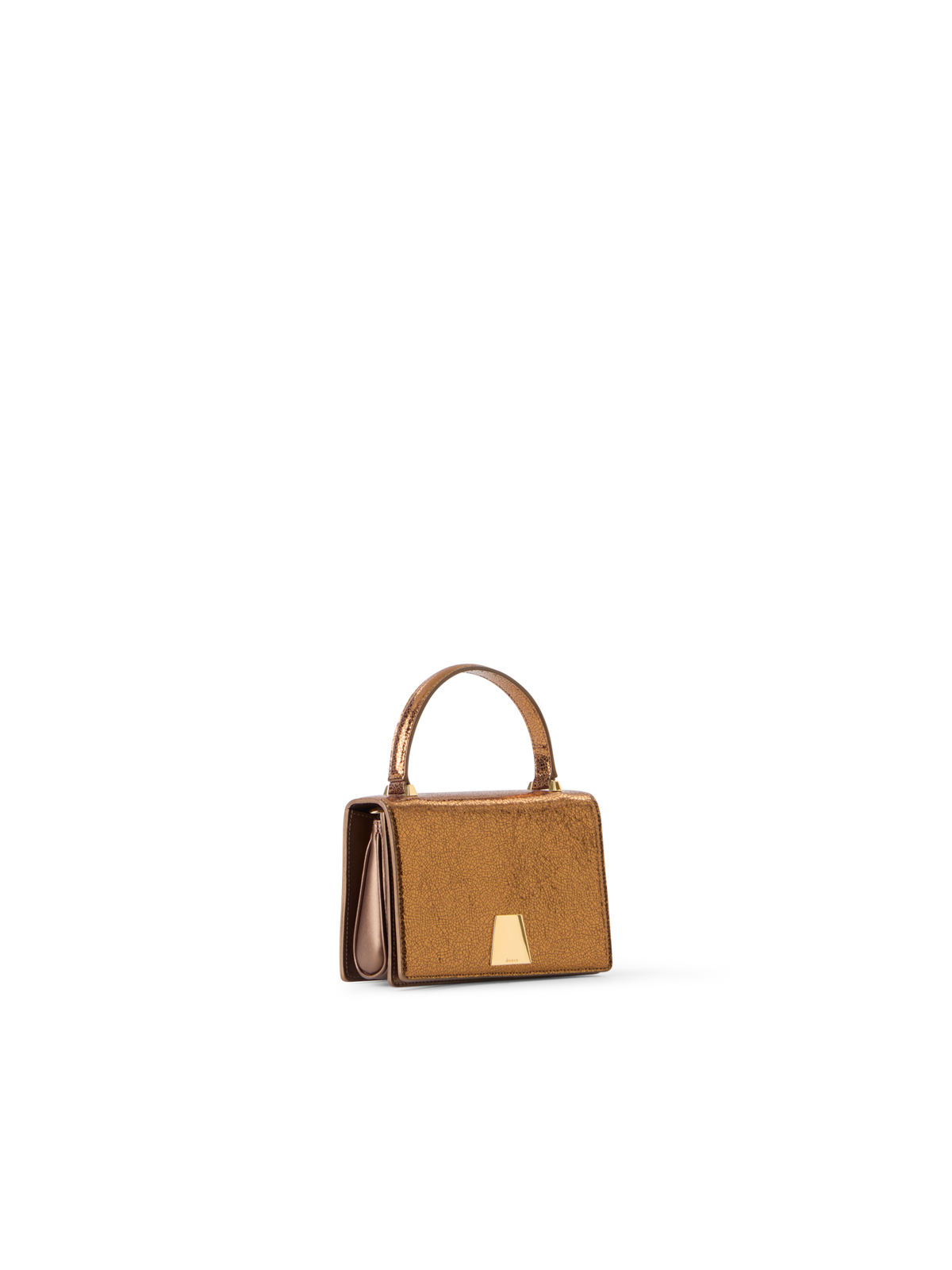 Designer Alice Mini Henkeltasche aus Metallic-Ziegenleder - Gold