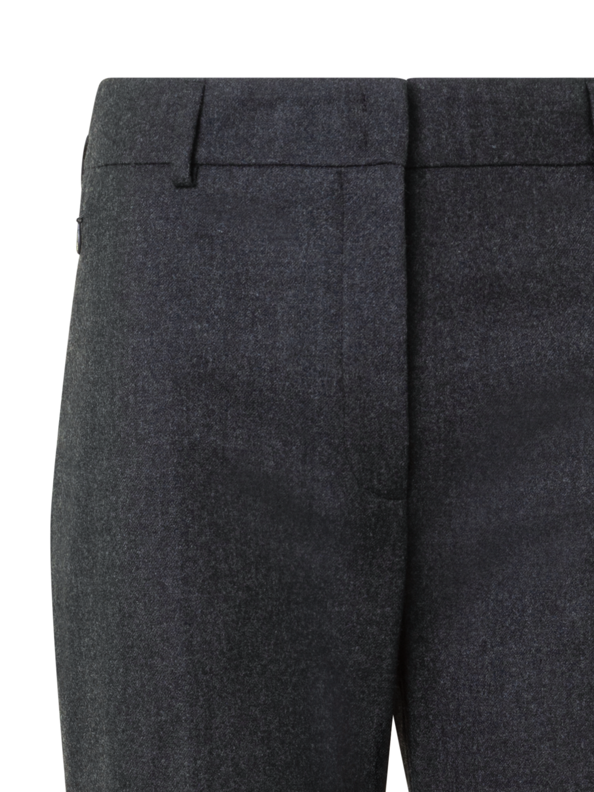 Designer Bootcut Hose aus Woll-Stretch-Flanell - Grau