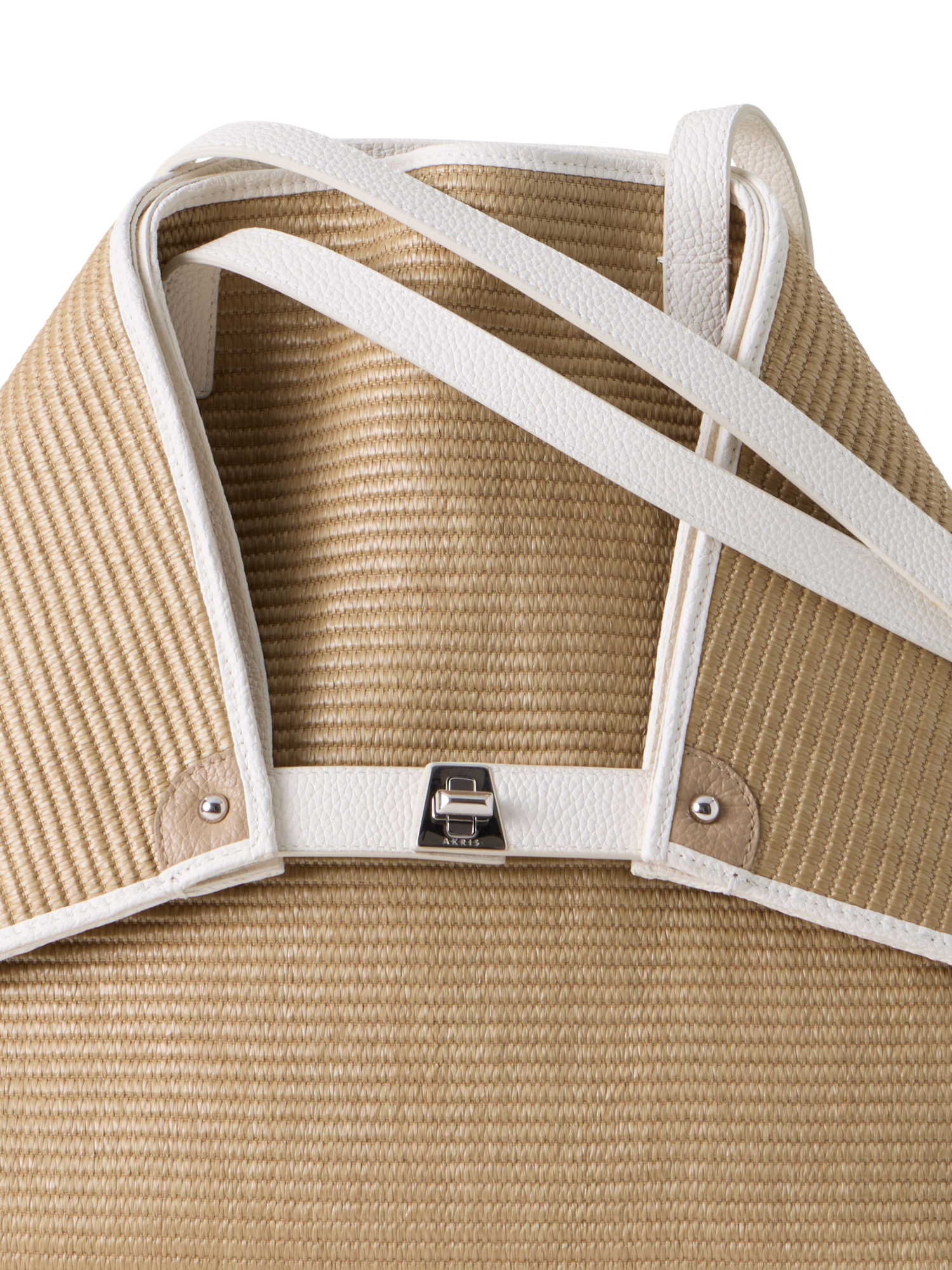 Designer Ai Medium Shoulder Tote Bag - Beige