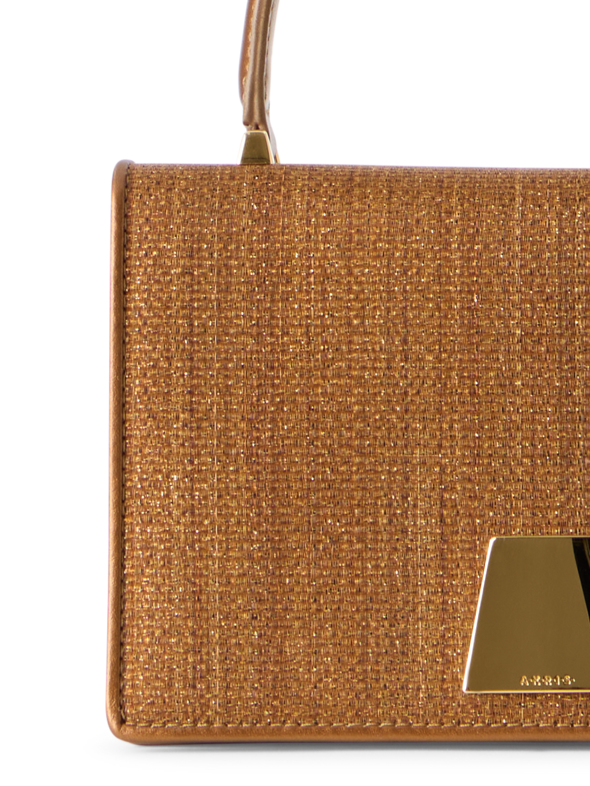 Designer Alice Mini Henkeltasche aus Rosshaar - Gold