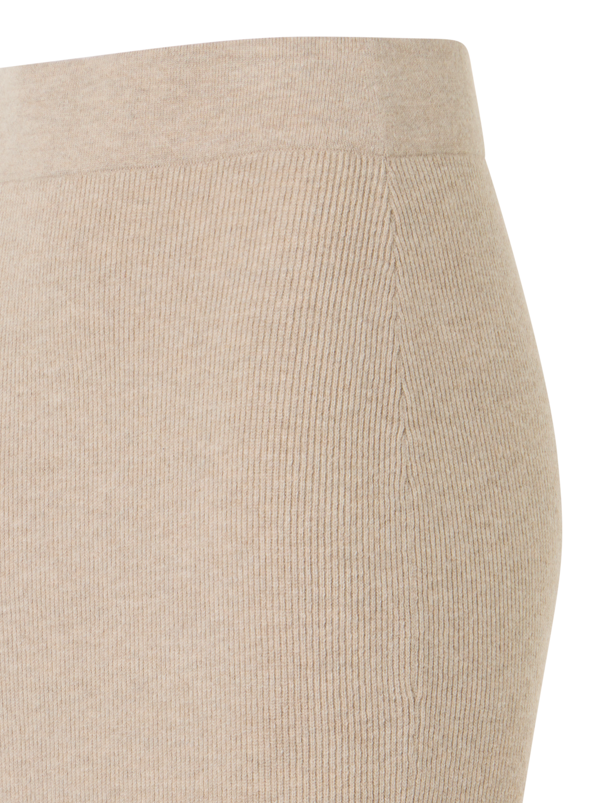Designer Strickrock aus Wolle-Kaschmir - Beige