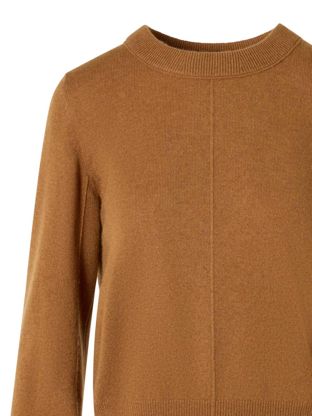 Designer Kaschmirpullover mit Mittelnaht - Braun