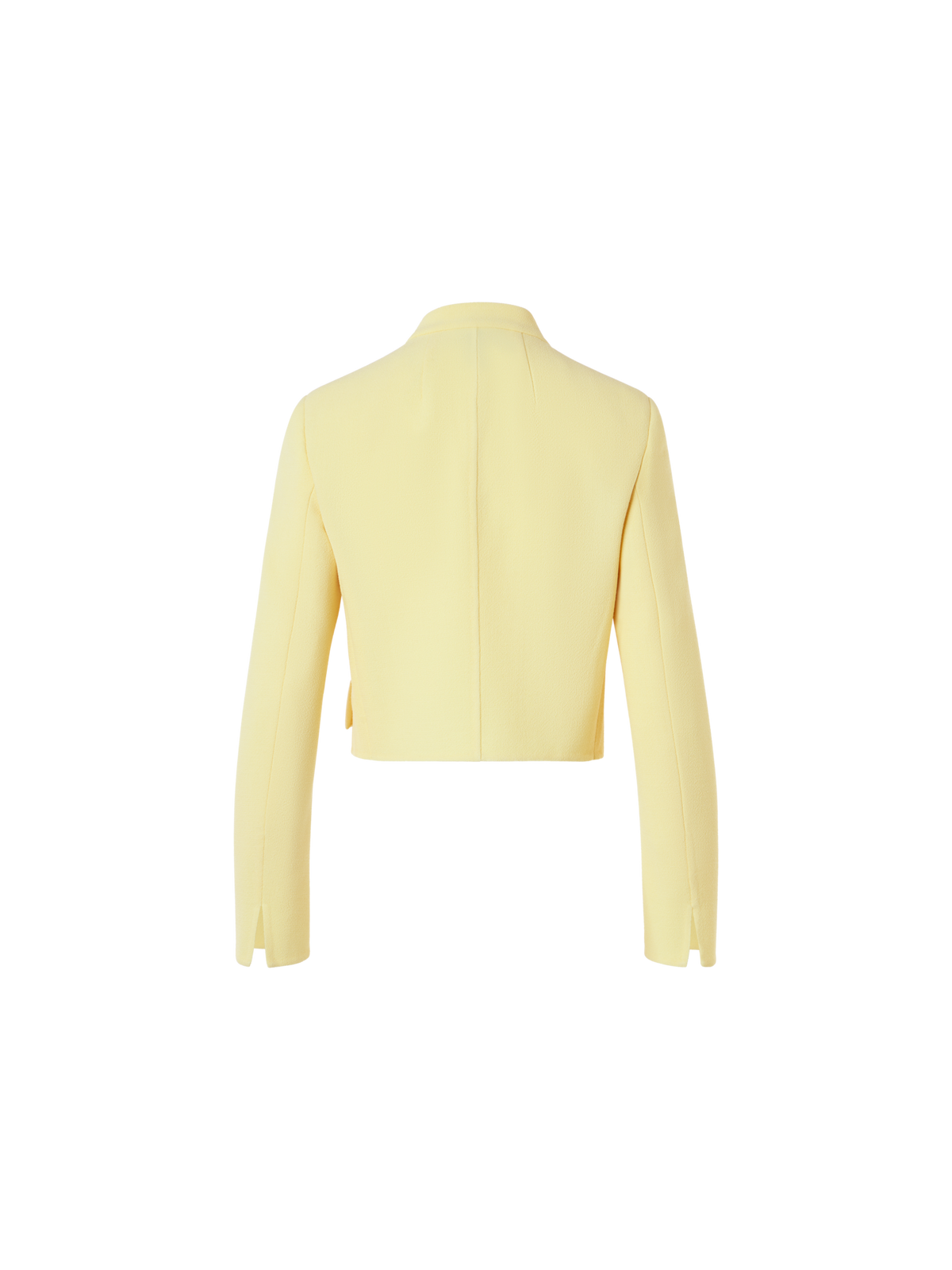 Designer Kurze Jacke aus Woll-Crêpe Doubleface - Gelb