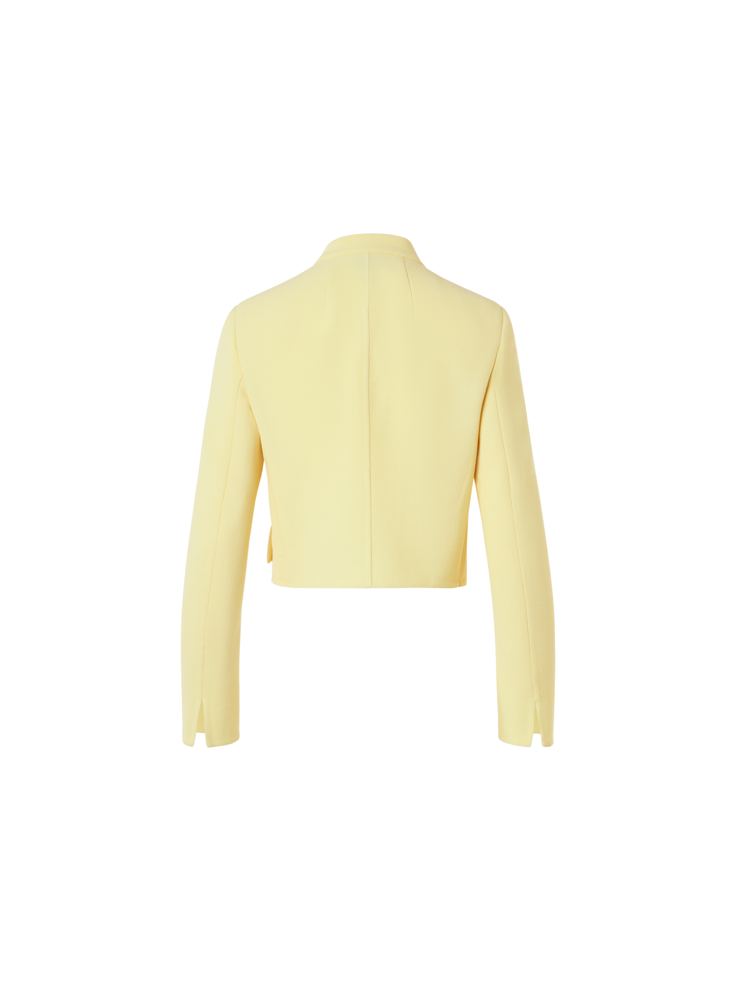 Designer Kurze Jacke aus Woll-Crêpe Doubleface - Gelb