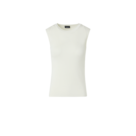 Ärmelloses Strickoberteil aus Seidenstretch