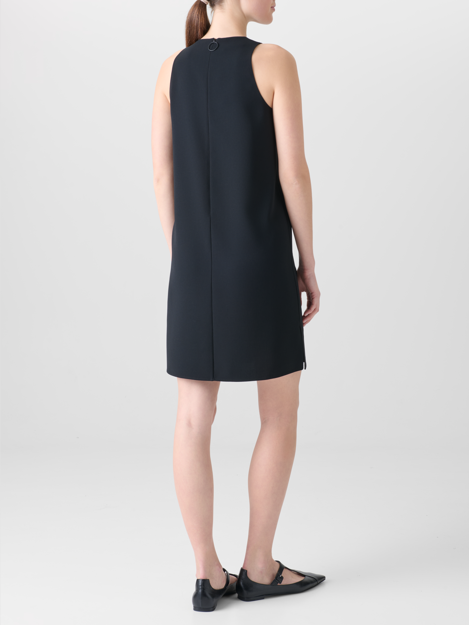 Designer Festes Laser Cut Minikleid mit Dropping Dots - Schwarz 