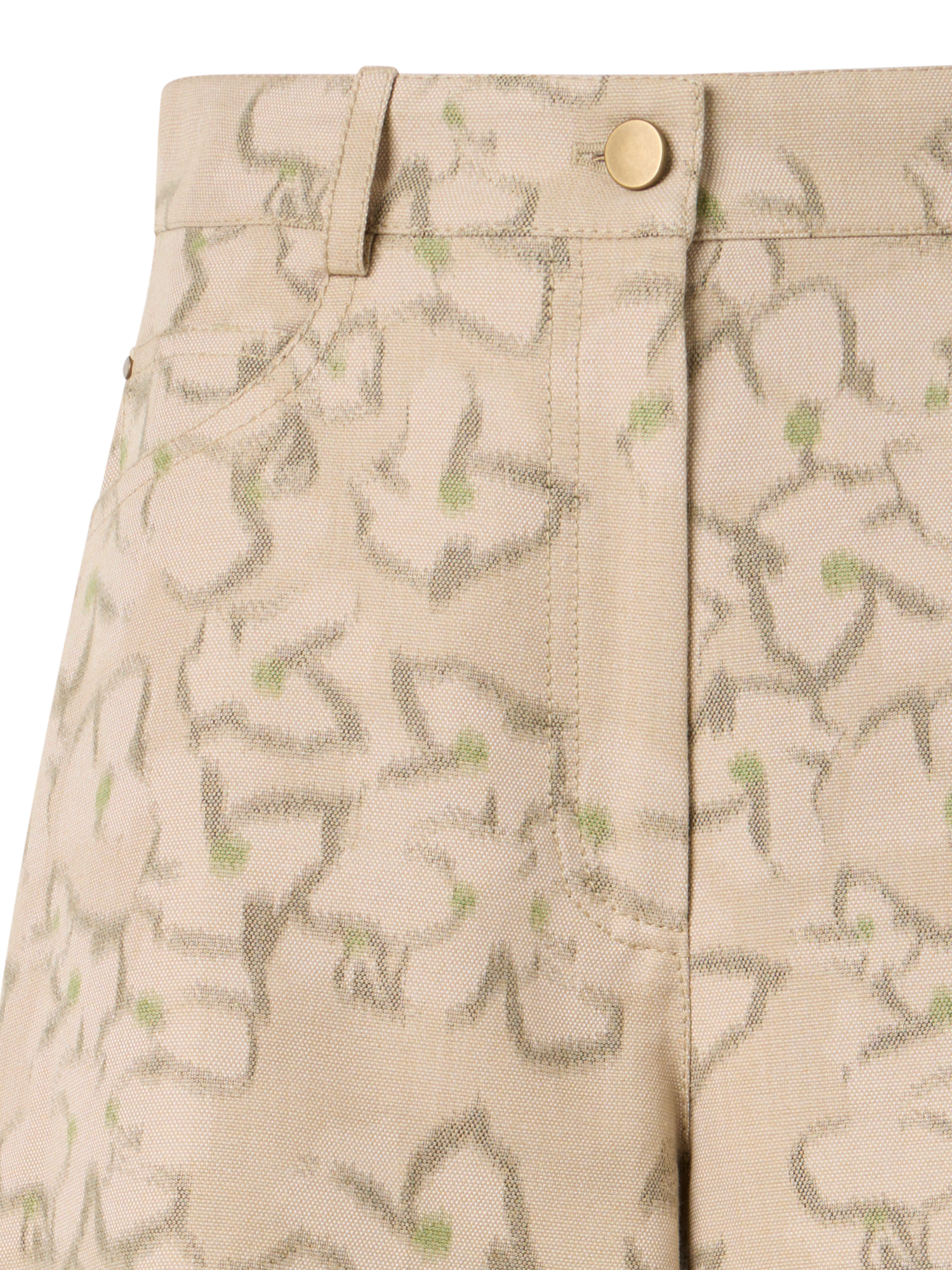 Designer Farrow Hose aus Baumwoll-Canvas - Beige